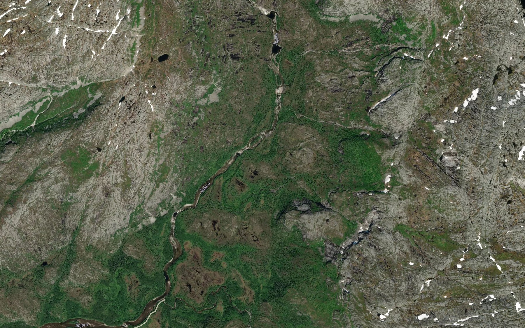 Satellite map of the Trongslibekken
