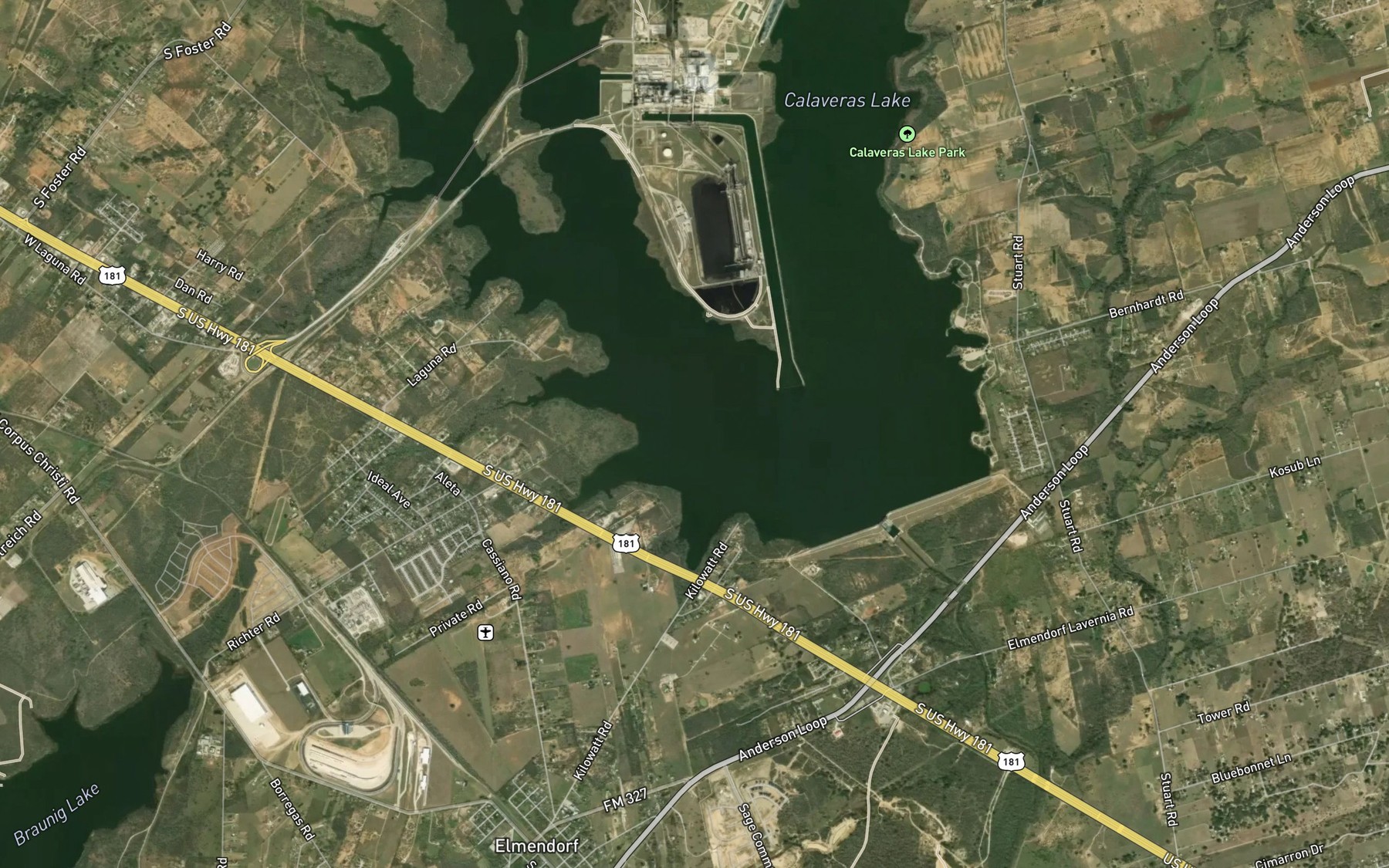 Satellite map of the Spot 1