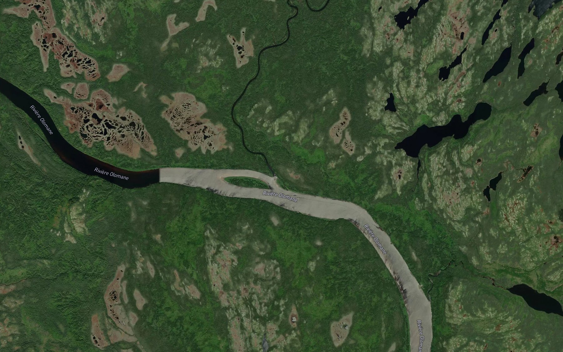 Satellite map of the Riviere Wabouchagamou