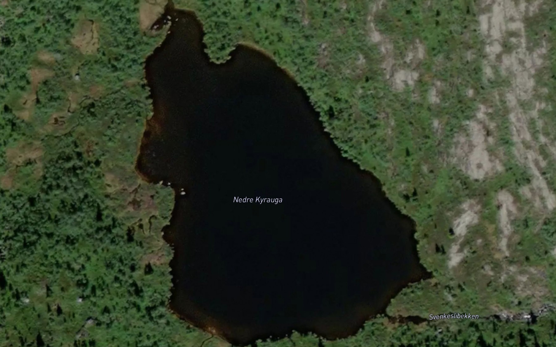 Satellite map of the Kyrauga nedre