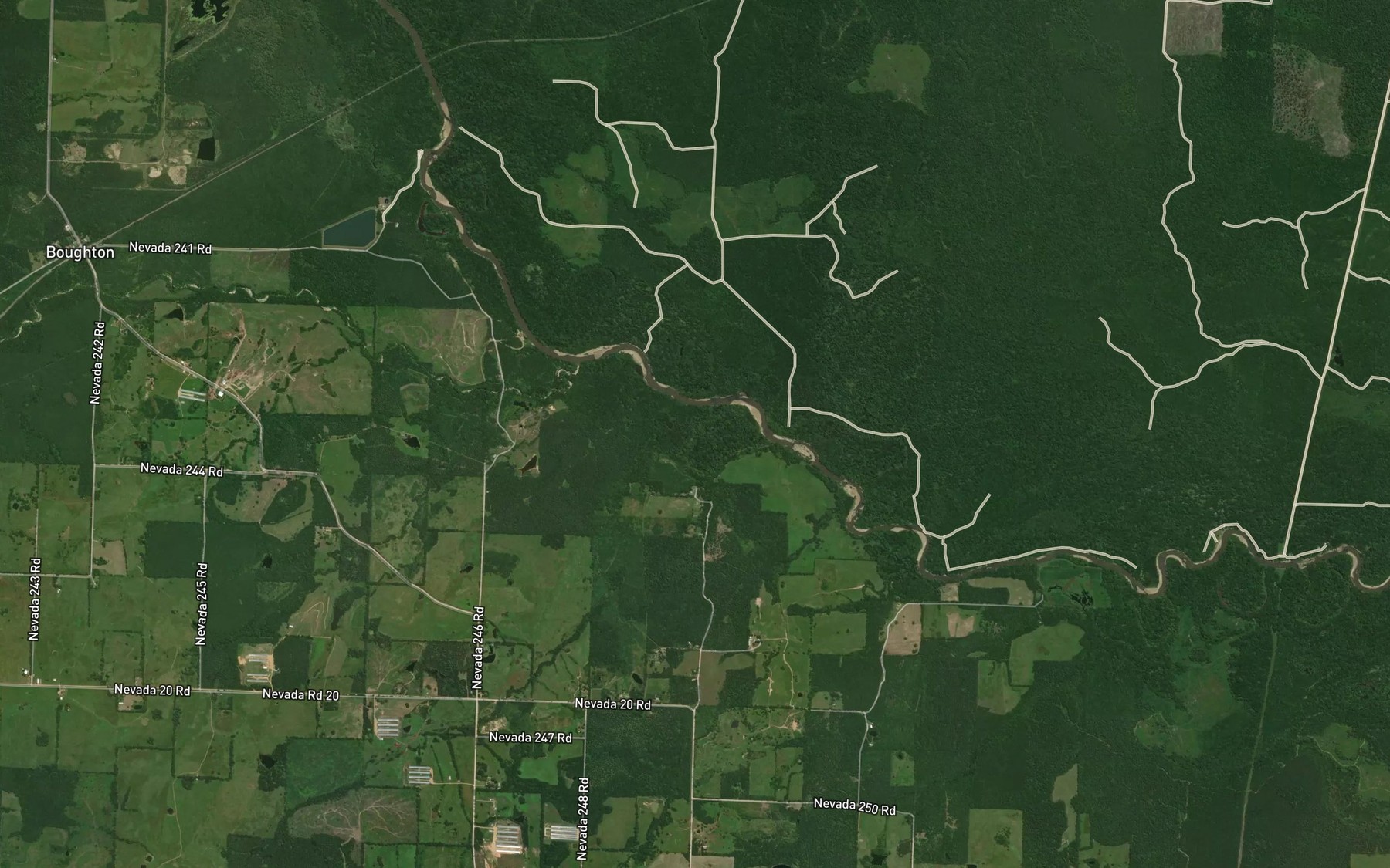 Satellite map of the Cox Creek