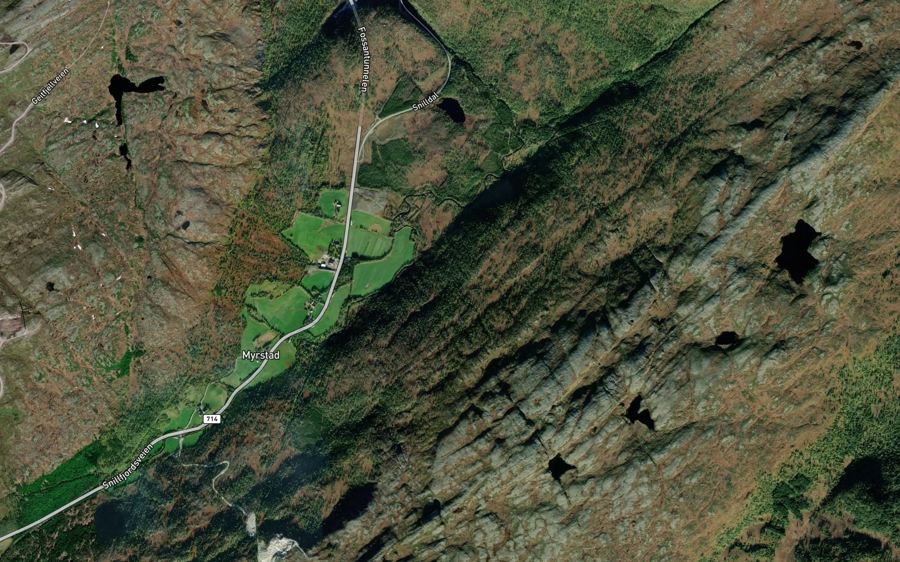 Satellite map of the Oylibekken