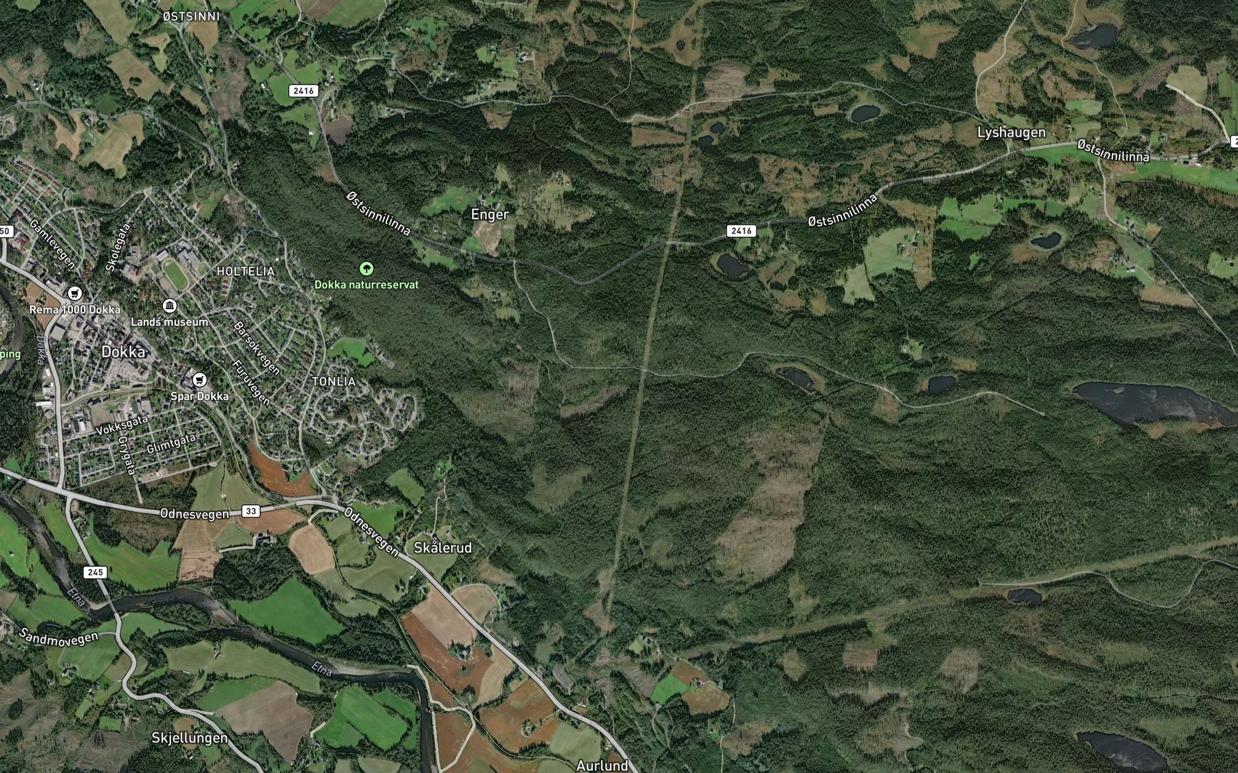Satellite map of the Damtjernbekken