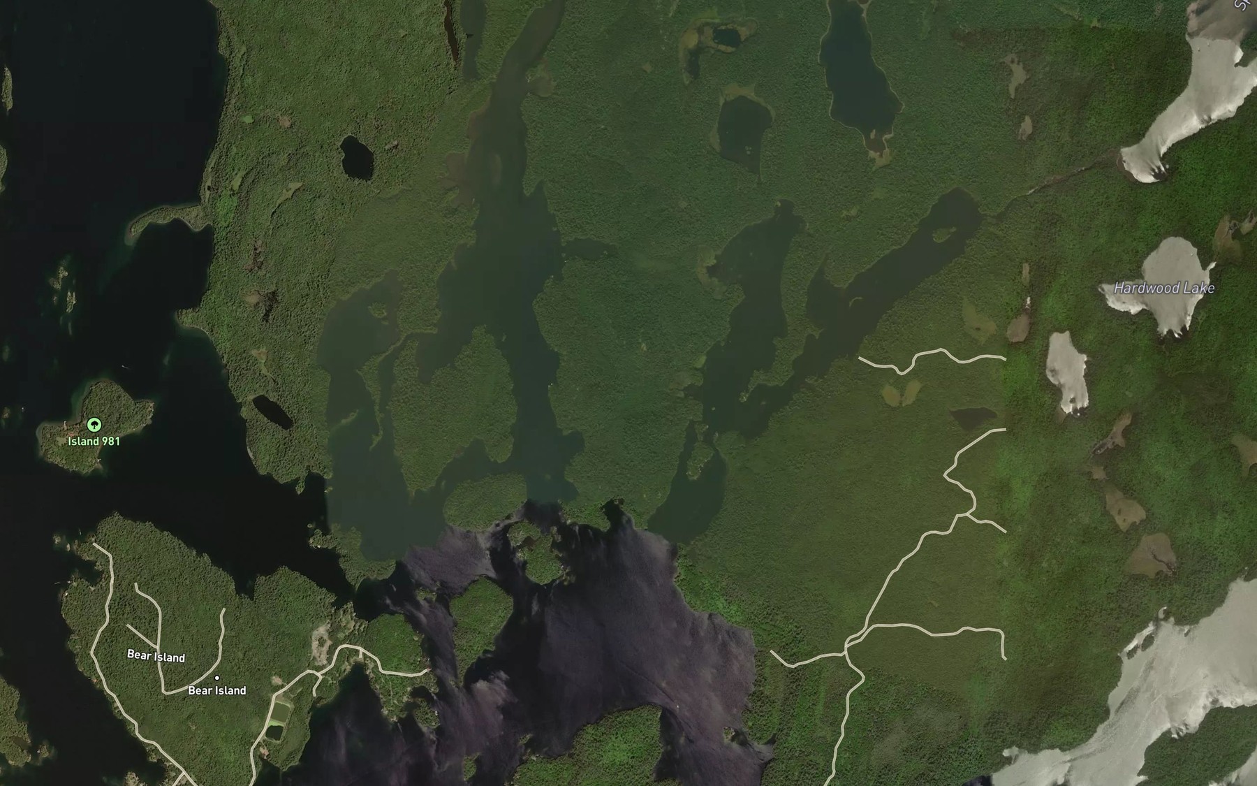 Satellite map of the Loon Bay