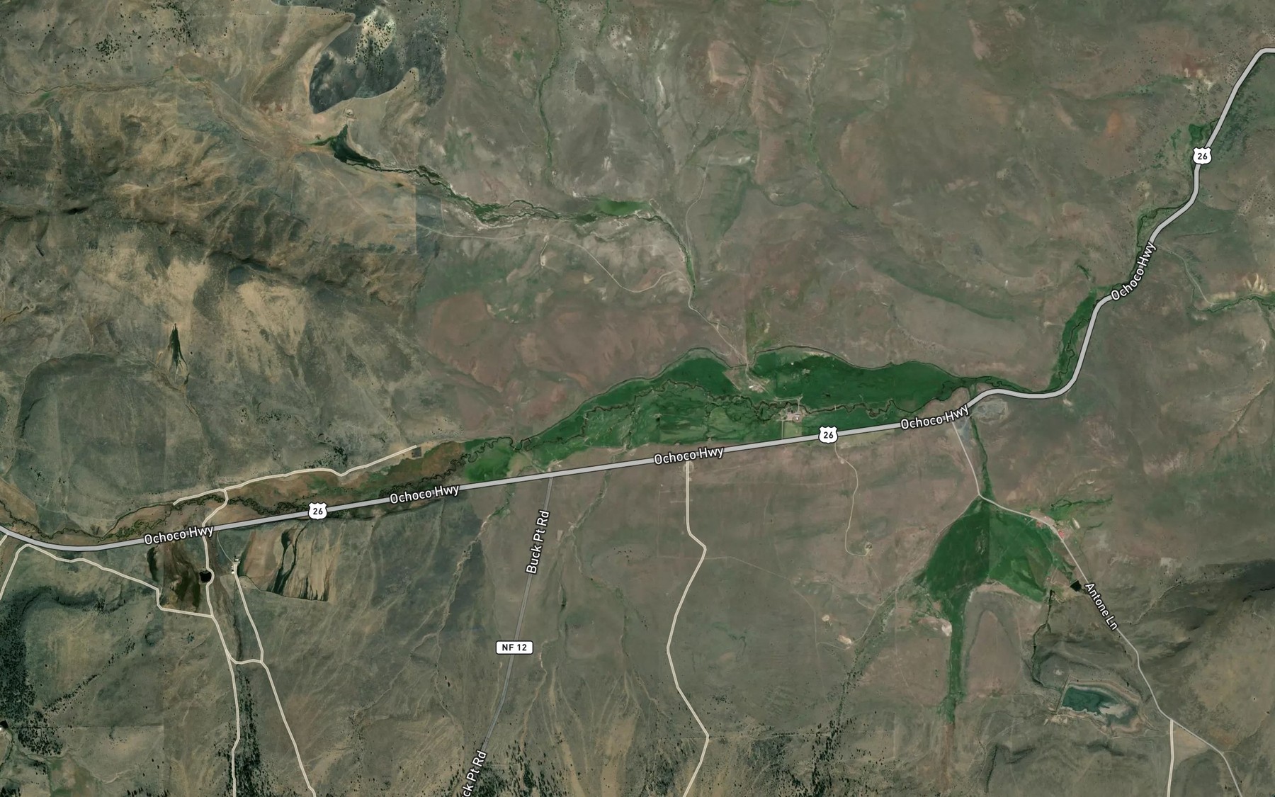 Satellite map of the Whisky Creek