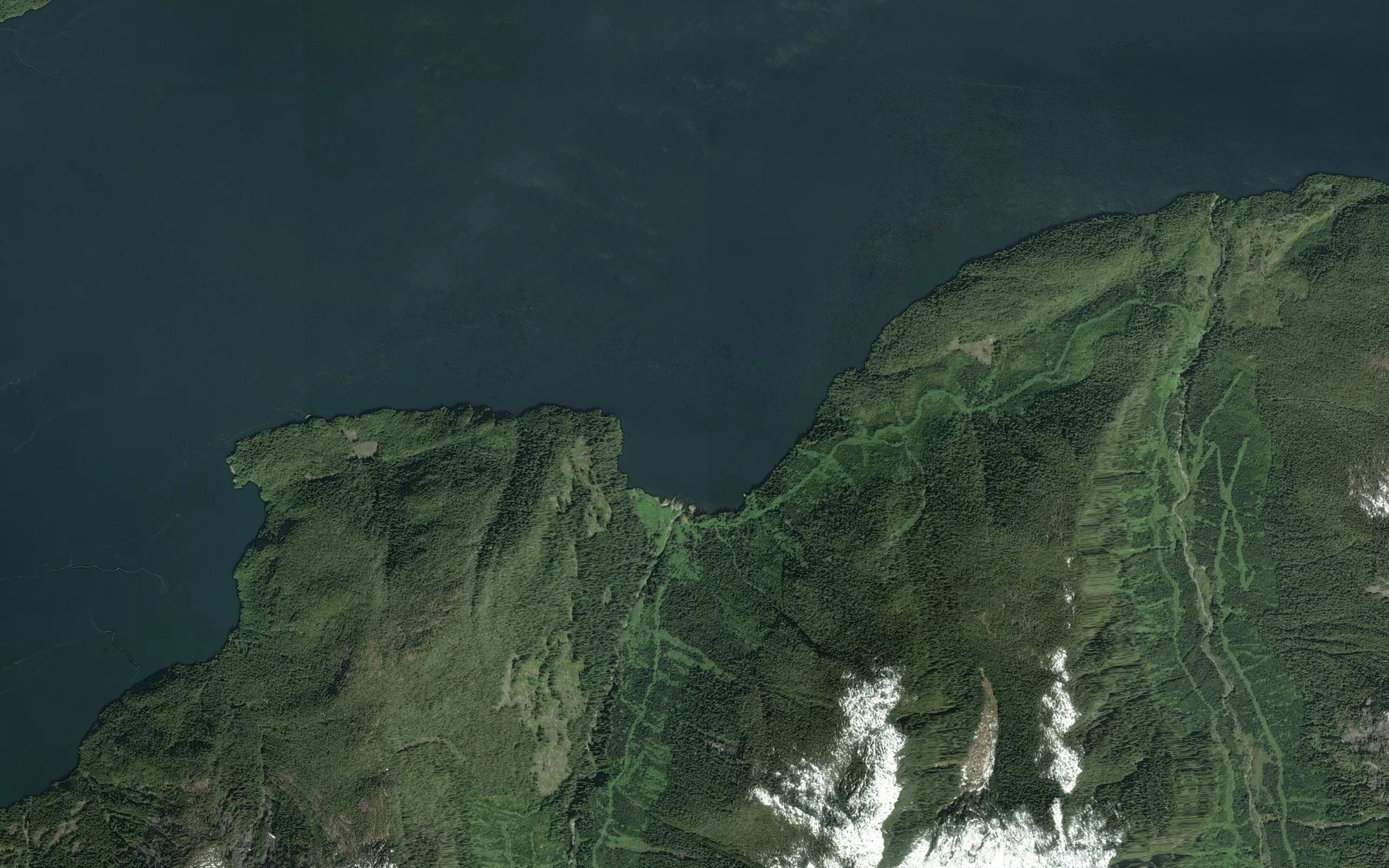Satellite map of the Shotbolt Bay