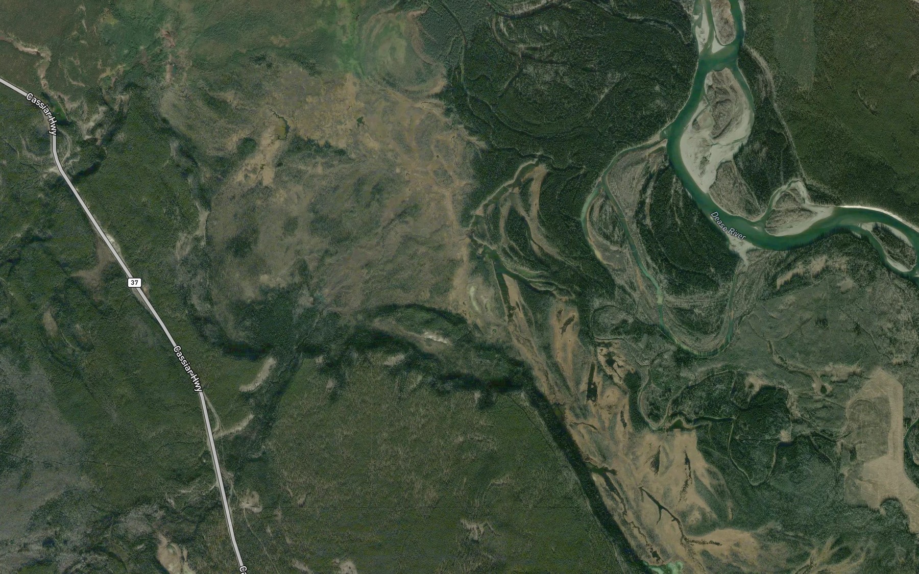 Satellite map of the Charlie Chief Creek