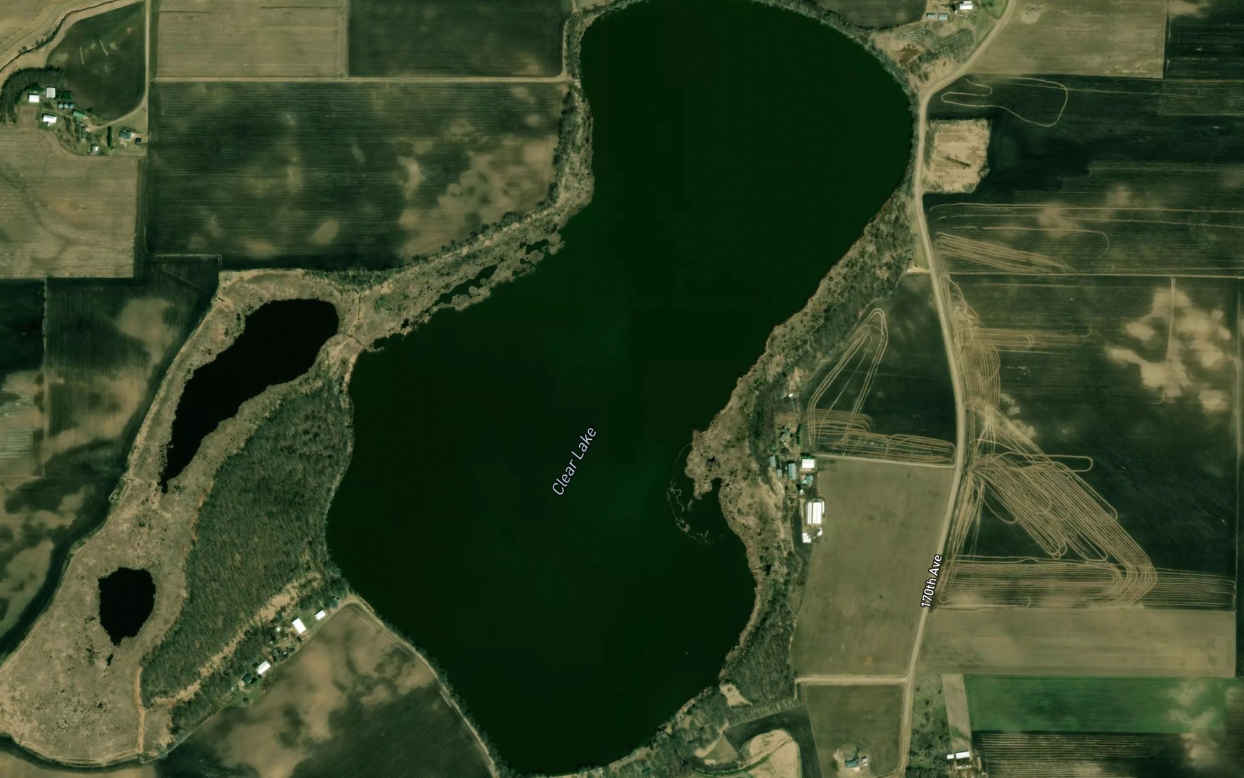 Satellite map of the Clear Lake