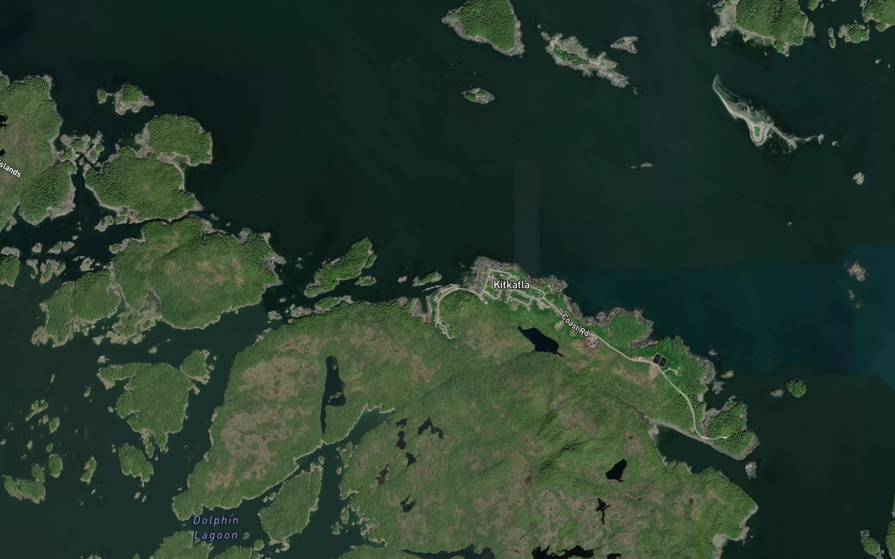 Satellite map of the Kitkatla Seaplane Base