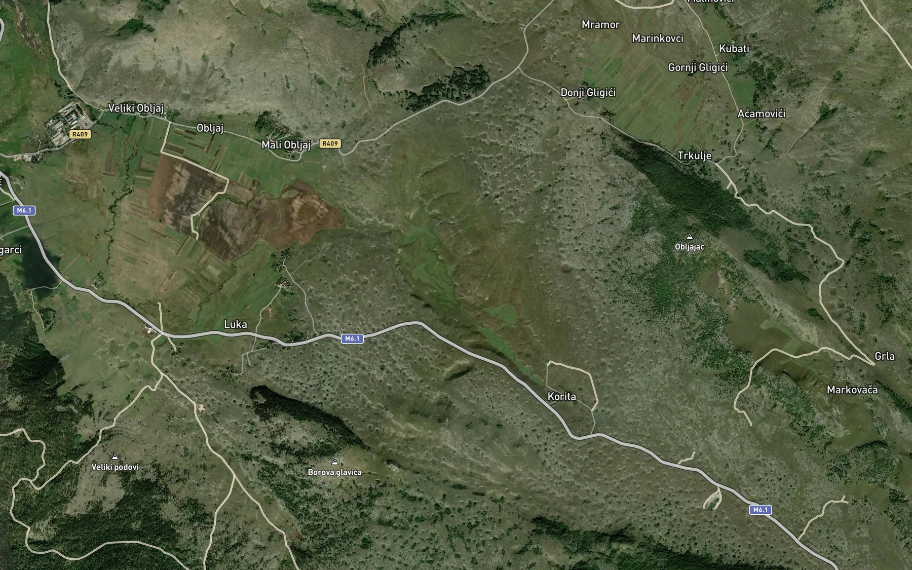 Satellite map of the Zvijezda