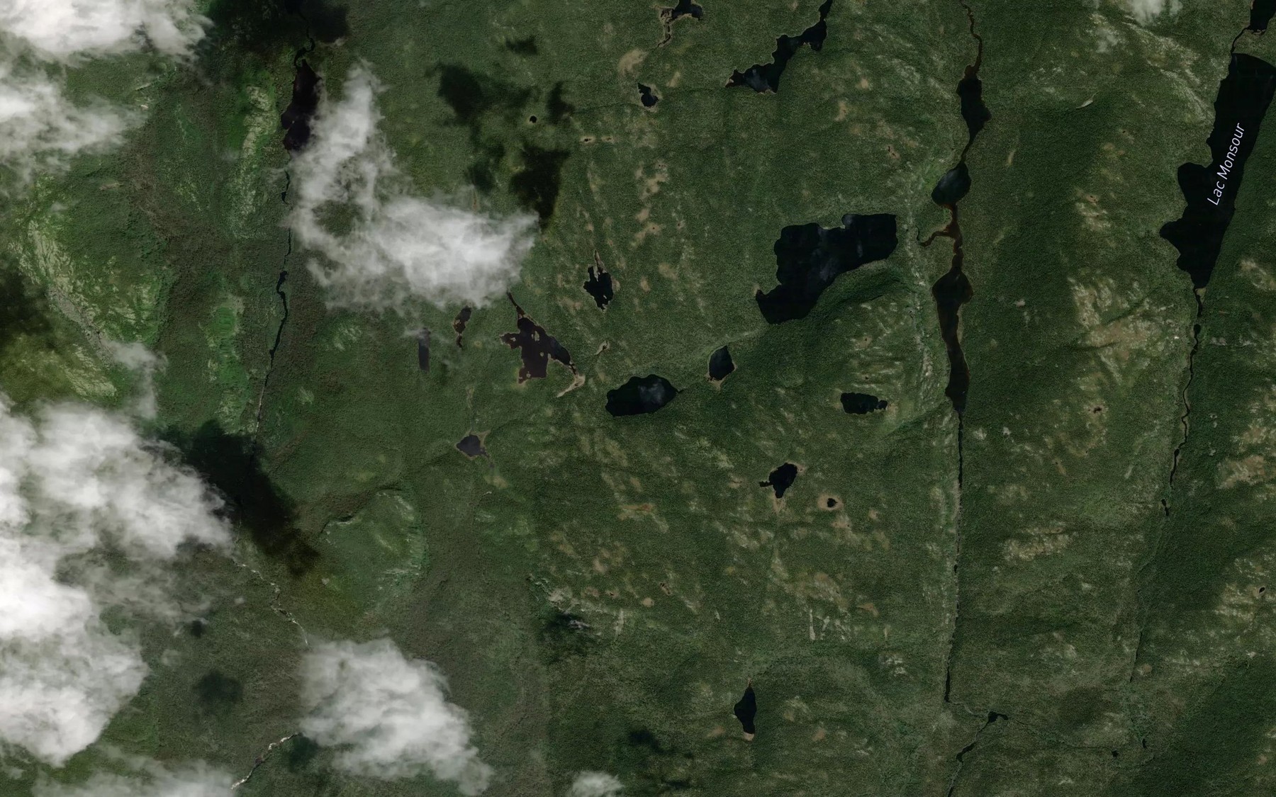 Satellite map of the Lac Salze