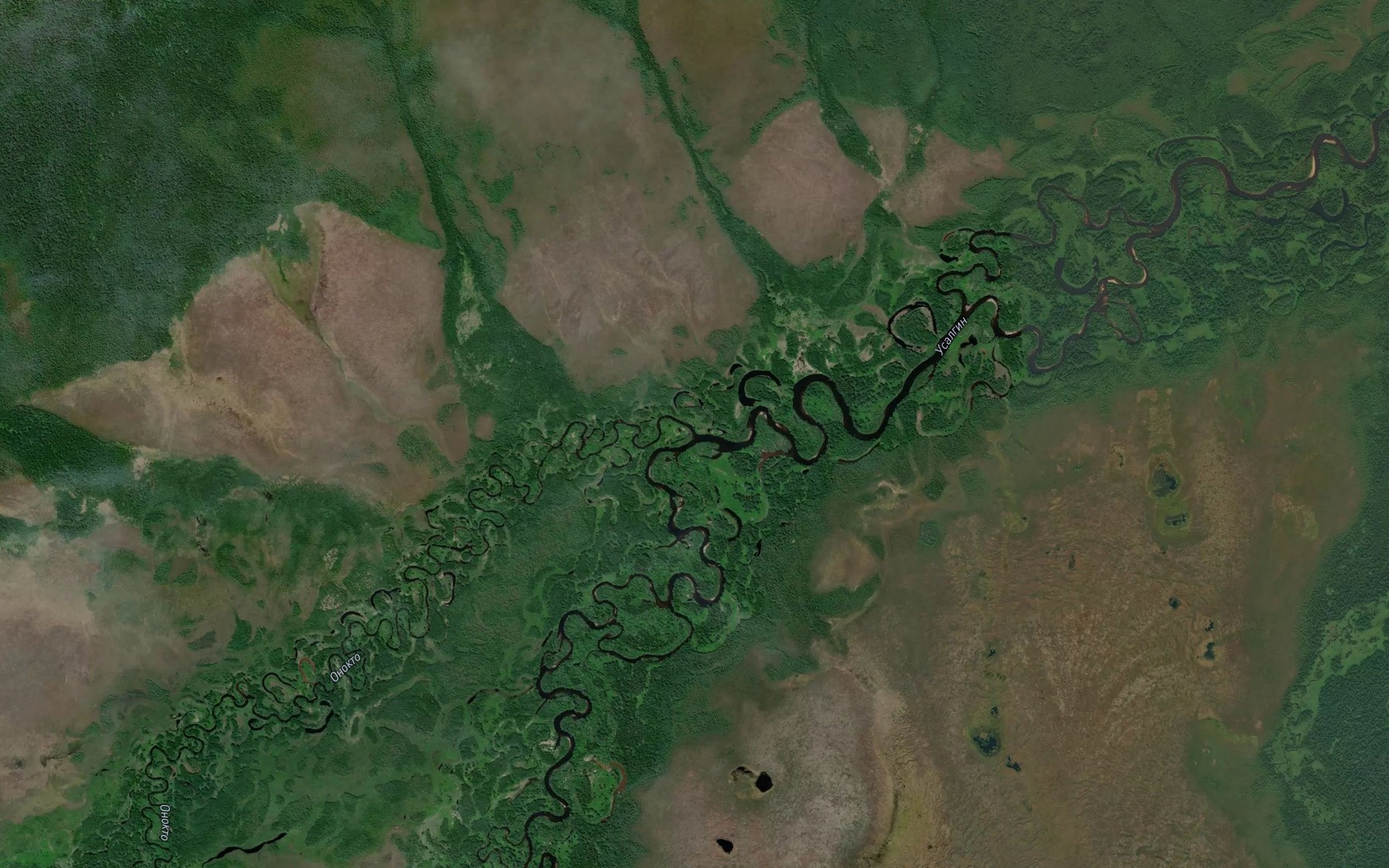 Satellite map of the Onokto