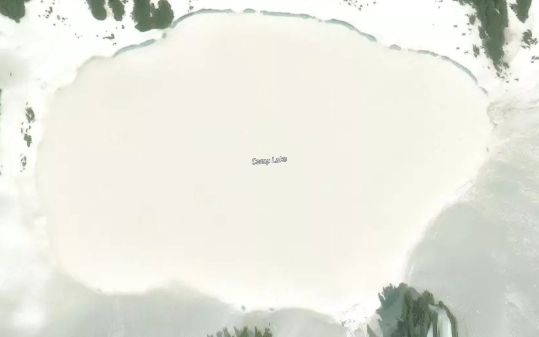 Satellite map of the Camp Lake