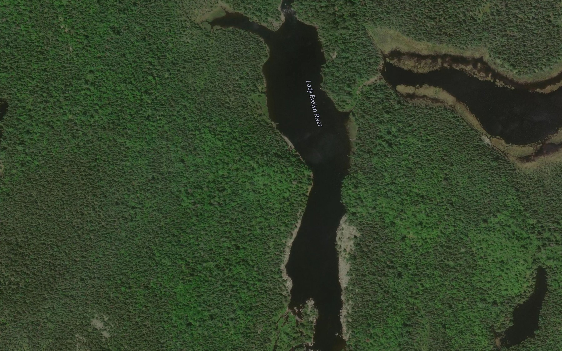 Satellite map of the Stonehenge Lake