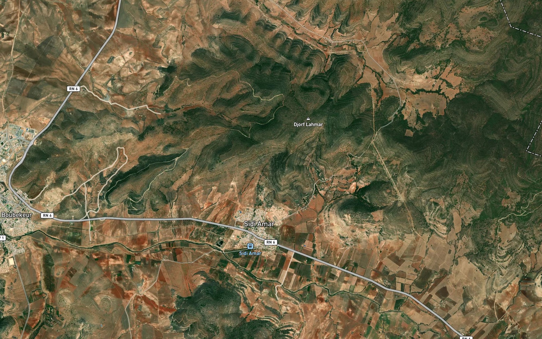Satellite map of the Ain Tarcha