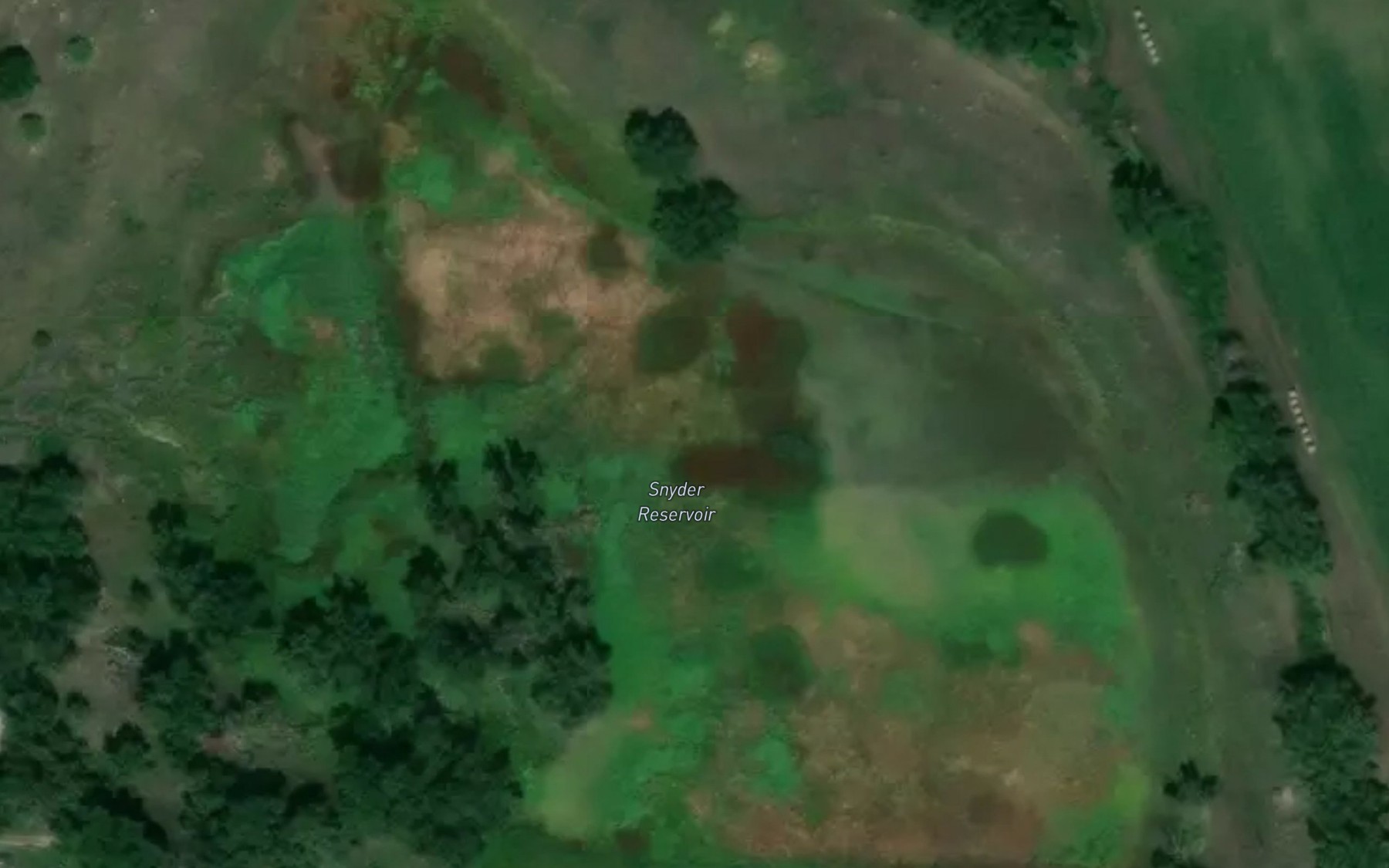 Satellite map of the Snyder Reservoir