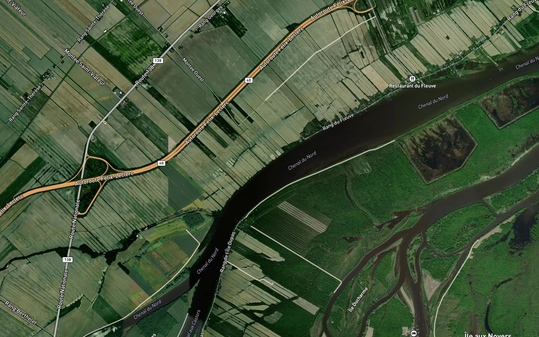Satellite map of the Ruisseau Tranchemontagne