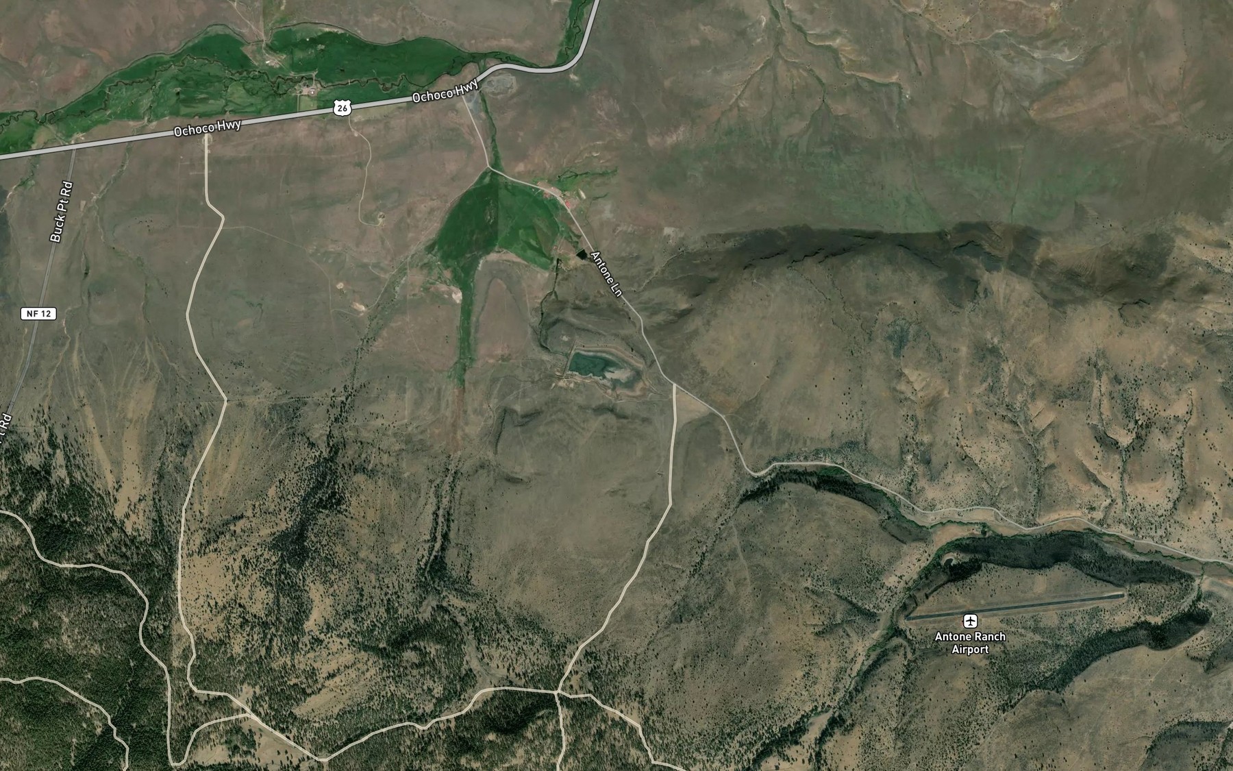 Satellite map of the Dry Lake (historical)