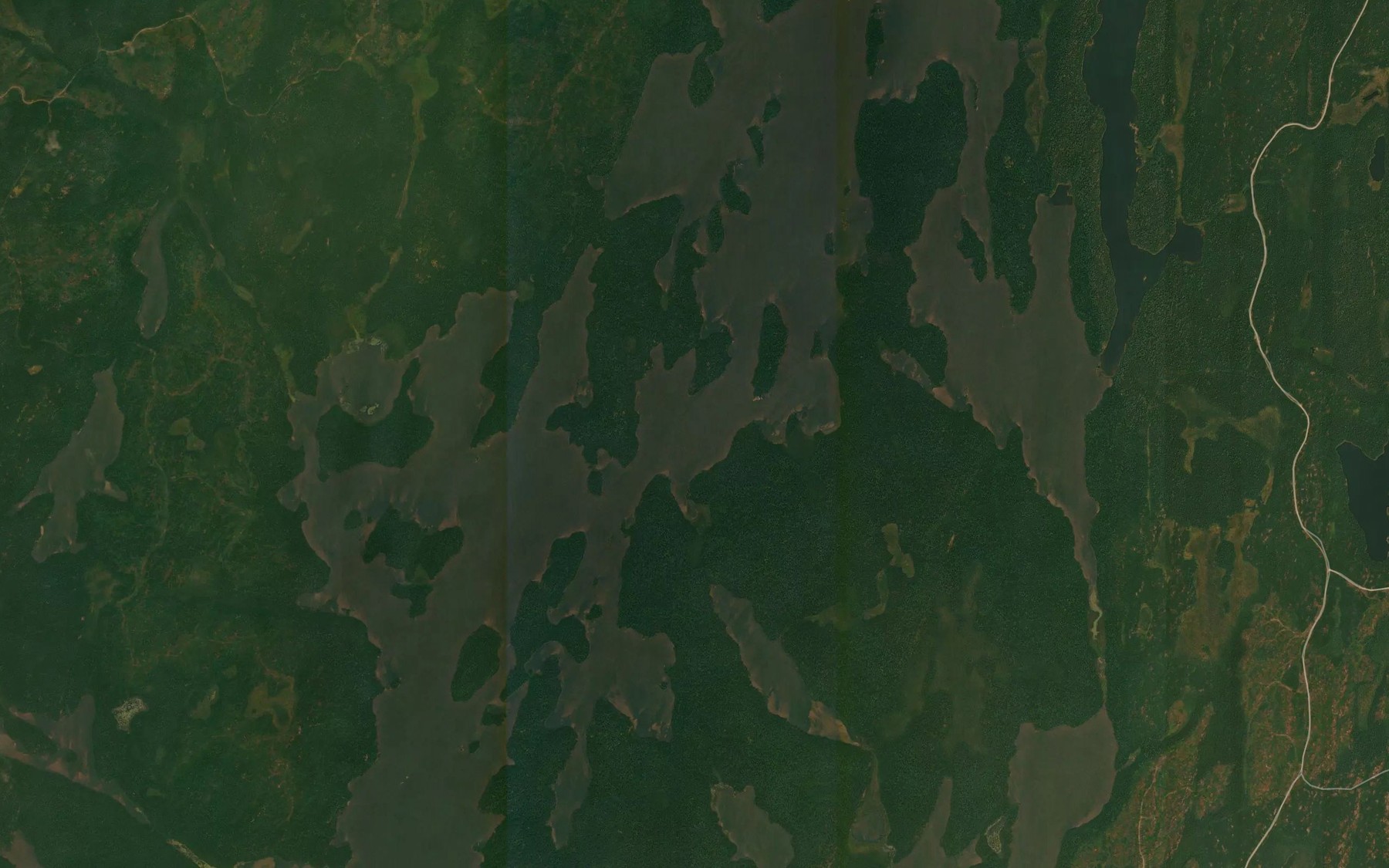 Satellite map of the Kaopskikamak Lake