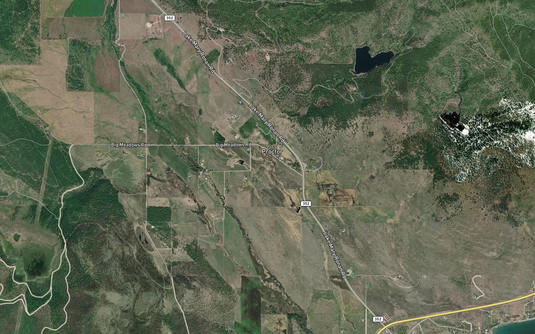 Satellite map of the Spring Creek