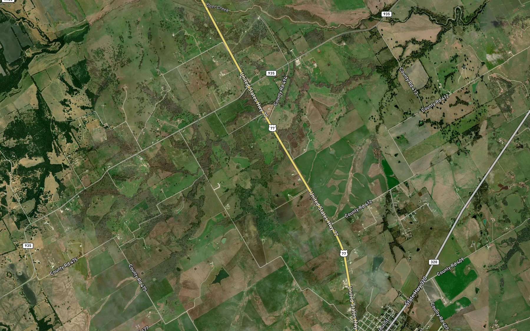 Satellite map of the Bone Branch