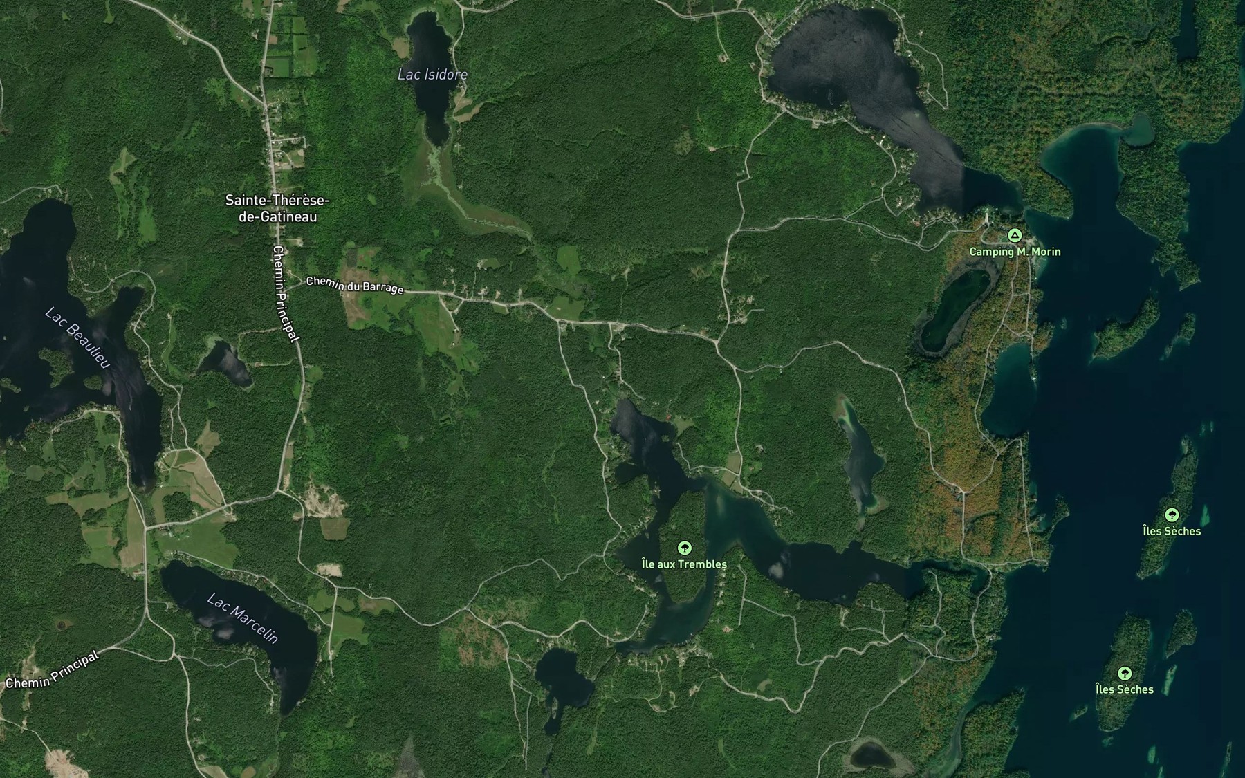 Satellite map of the Crique Isidore