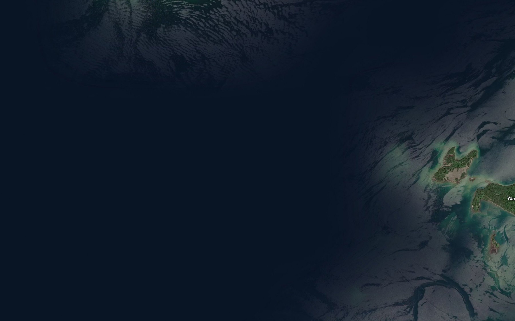 Satellite map of the Western Reef