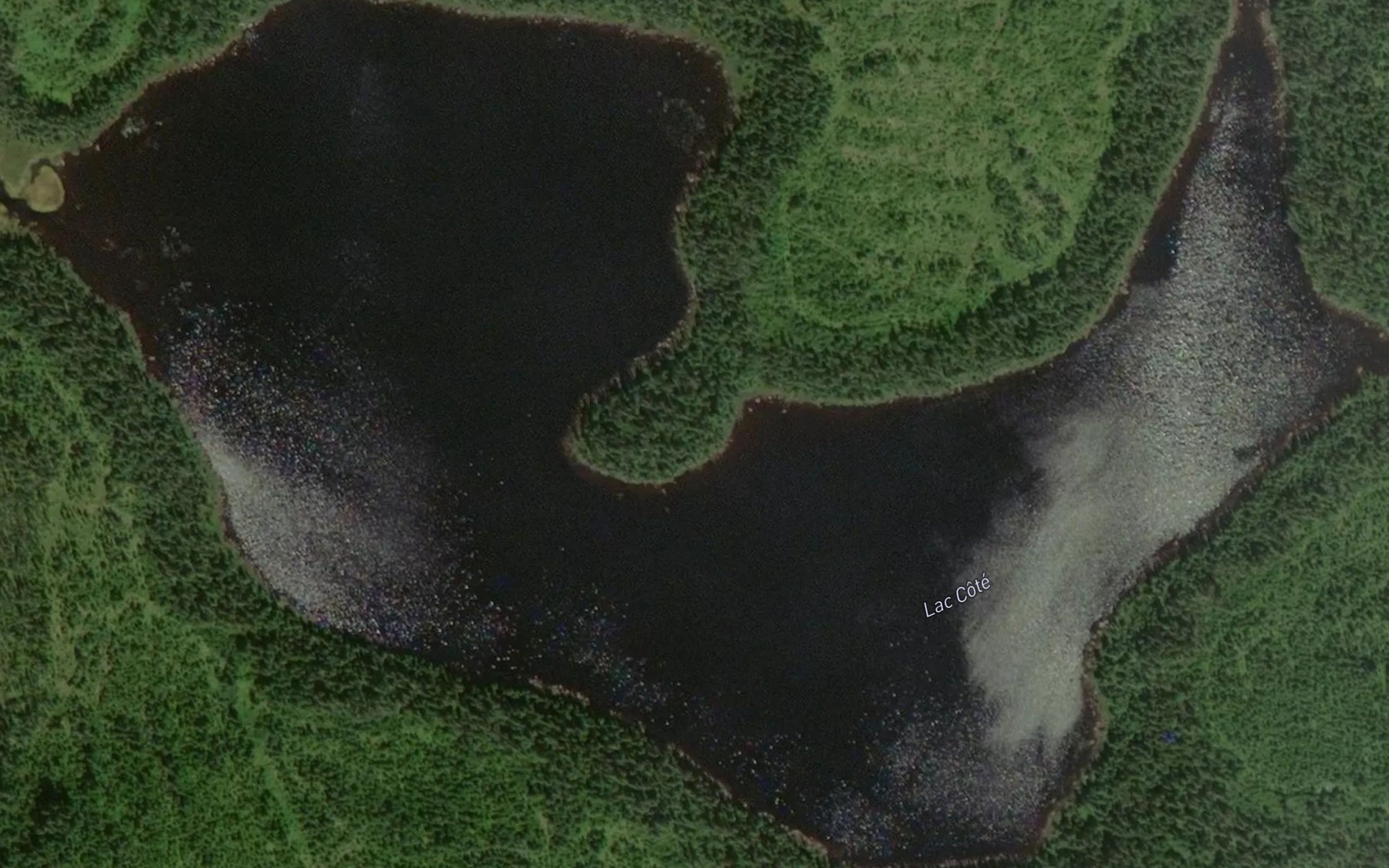 Satellite map of the Lac Cote
