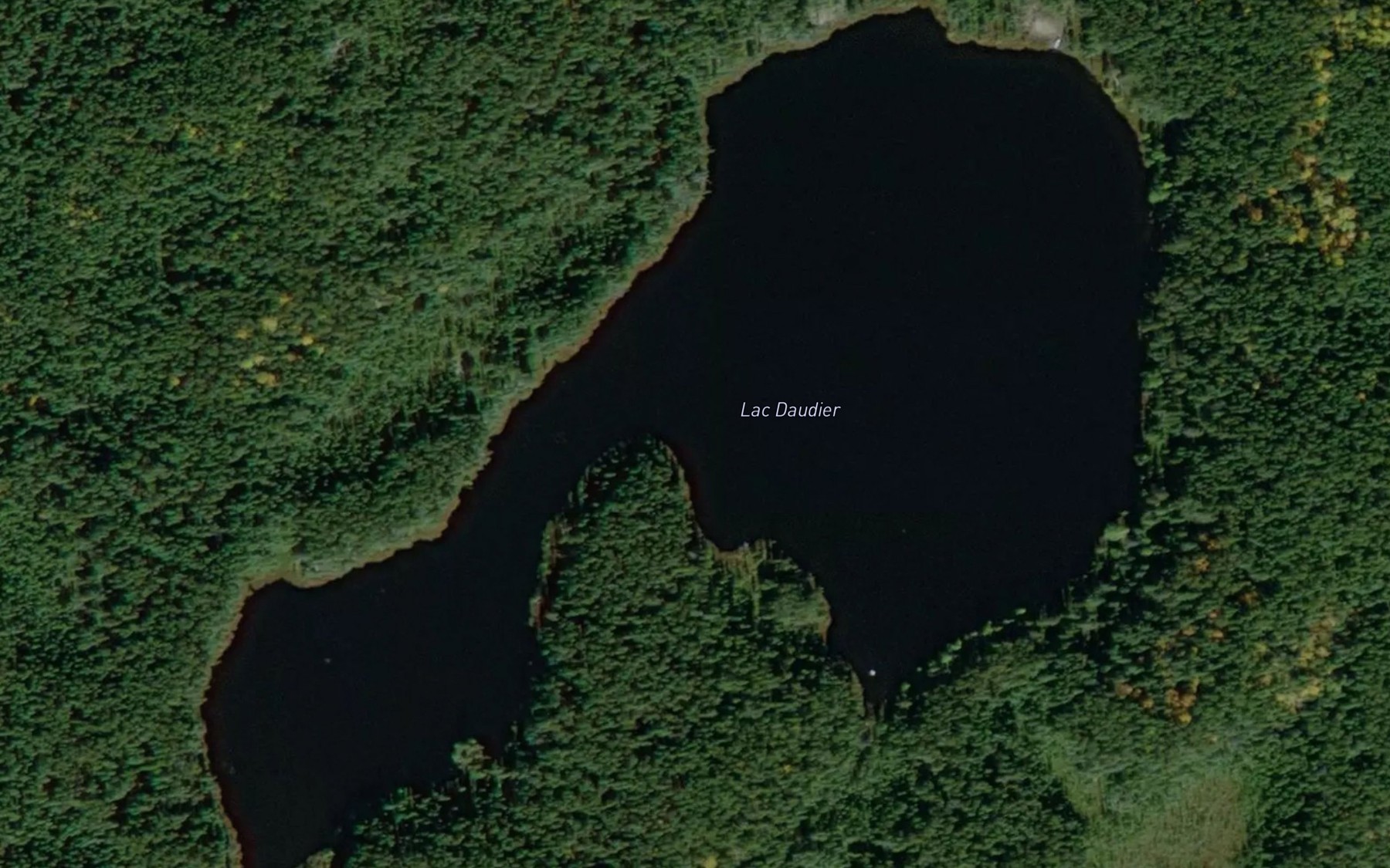 Satellite map of the Lac Daudier