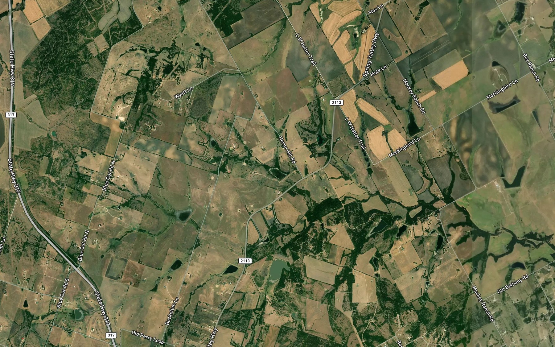 Satellite map of the Soil Conservation Service Site 3 Reservoir