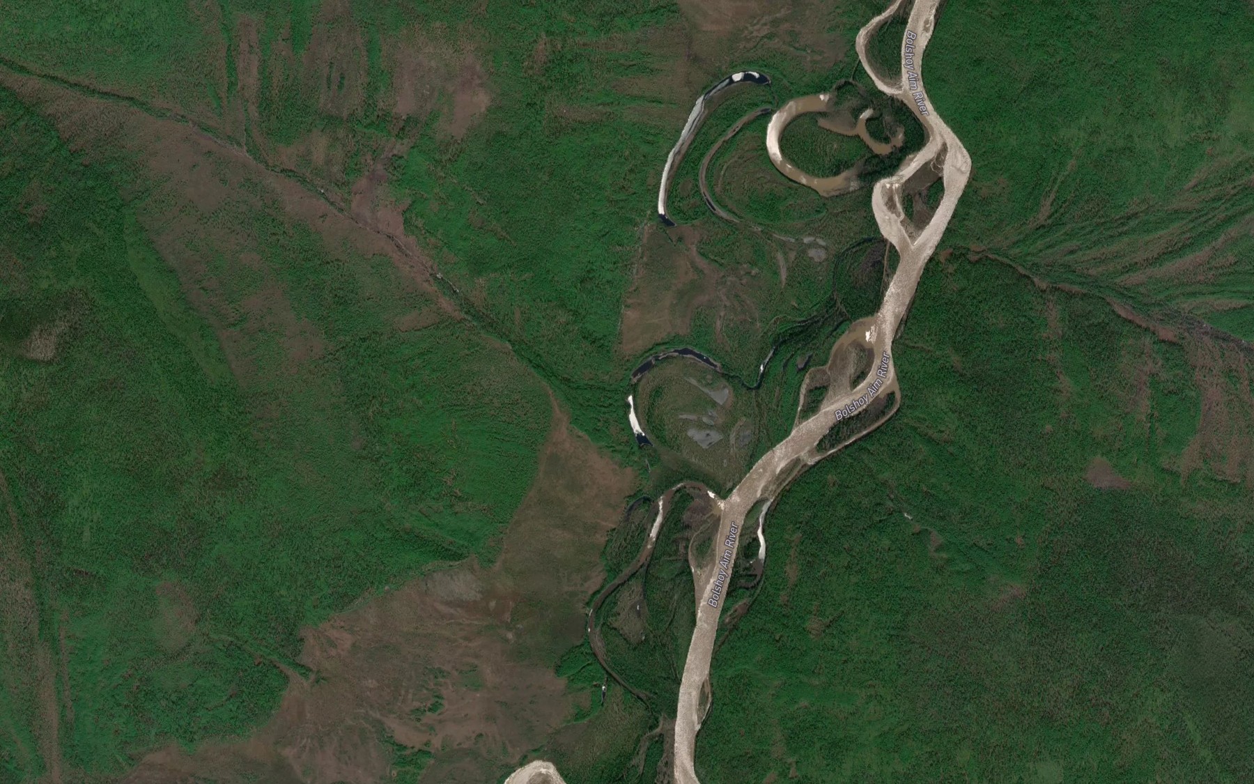Satellite map of the Krestyakh