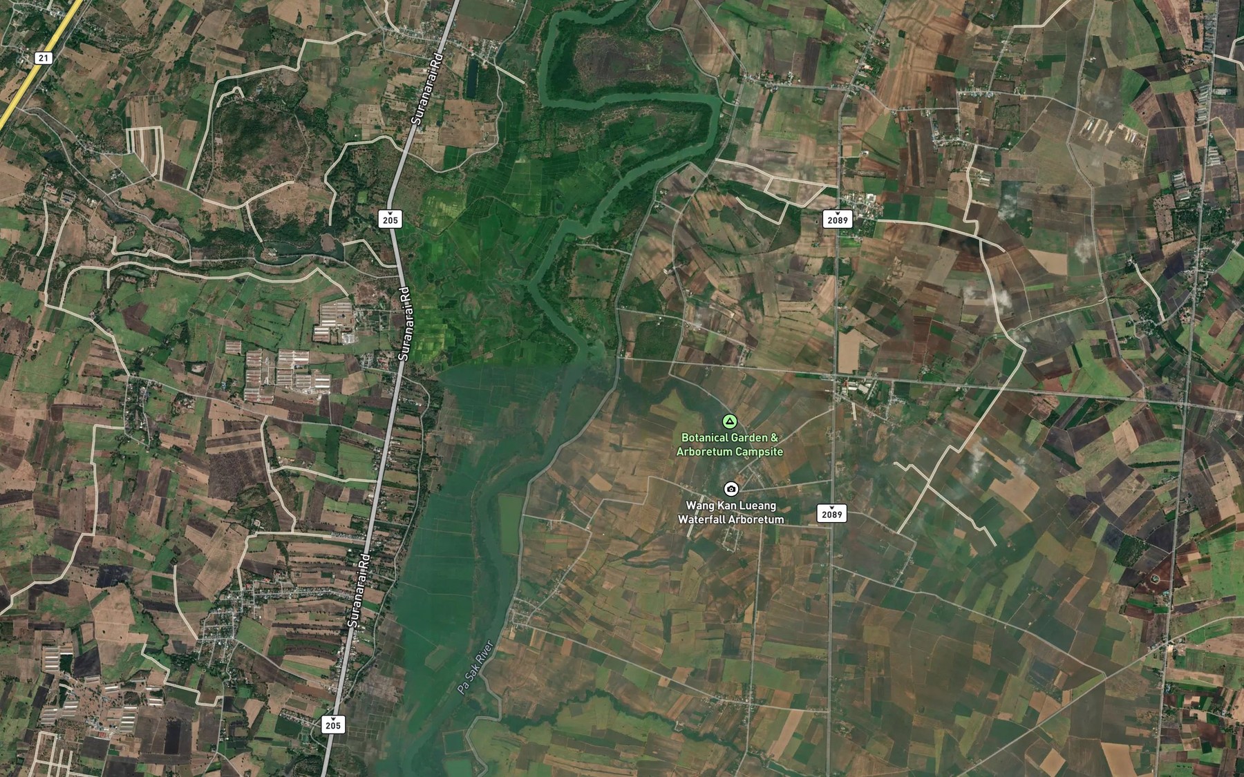 Satellite map of the Huai Wang Kan Lueang