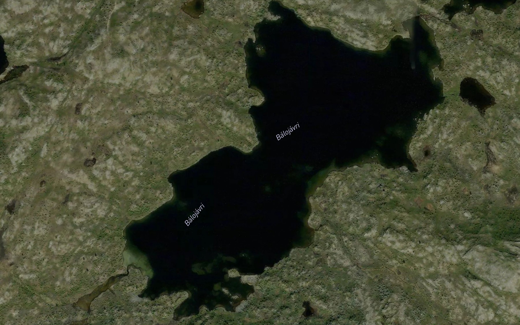 Satellite map of the Stabbursvatnet,store