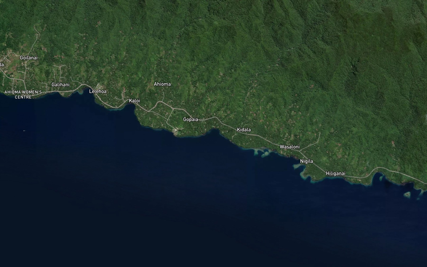 Satellite map of the Gogowali Bay
