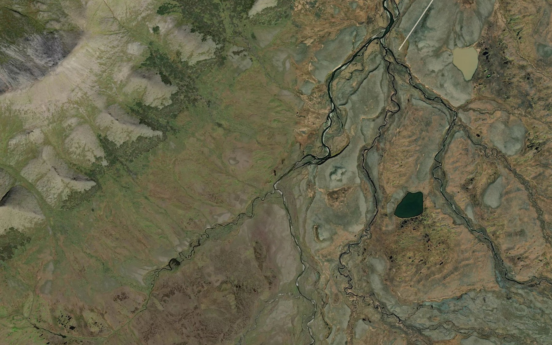 Satellite map of the Colorado Creek