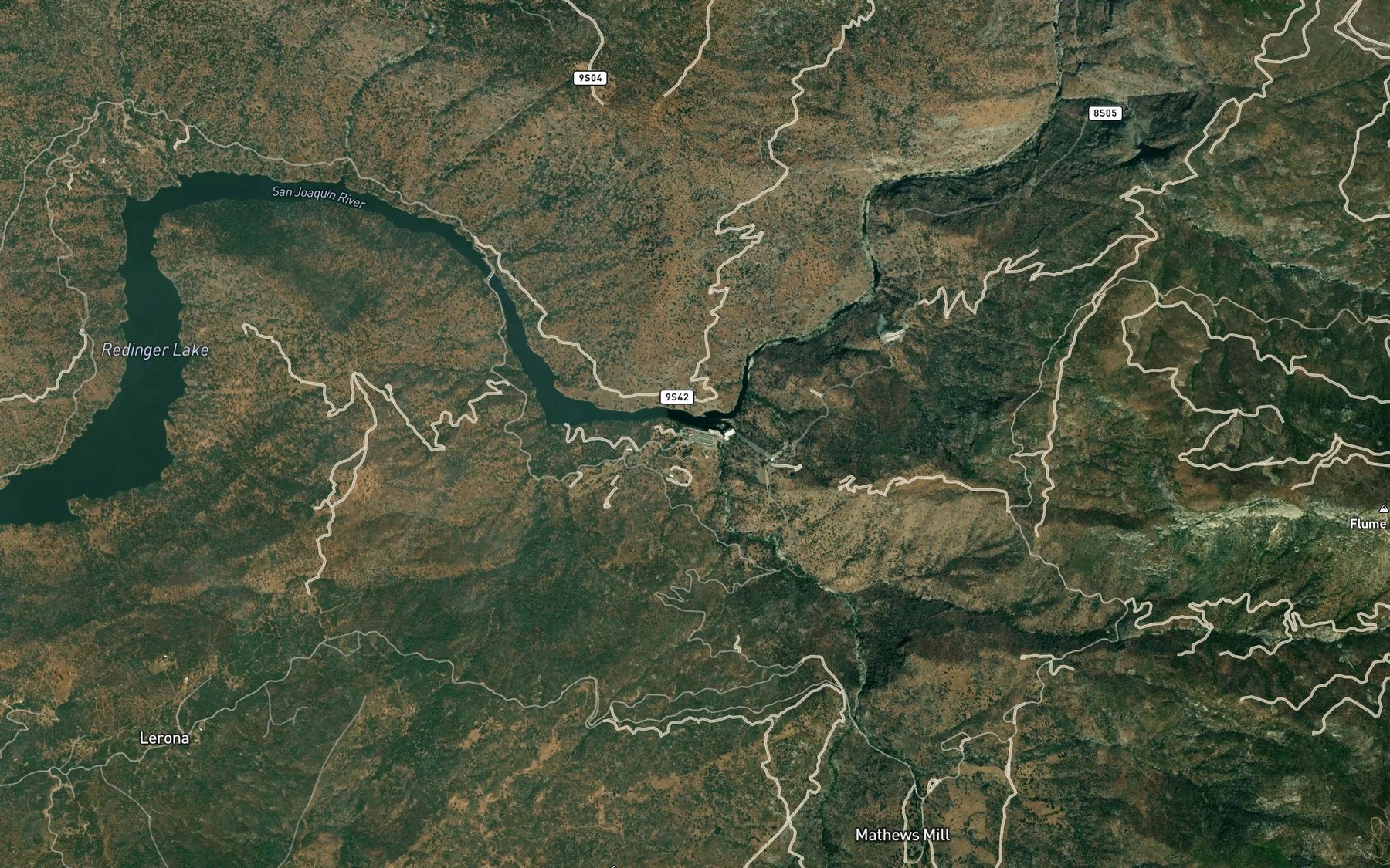 Satellite map of the Jose Creek