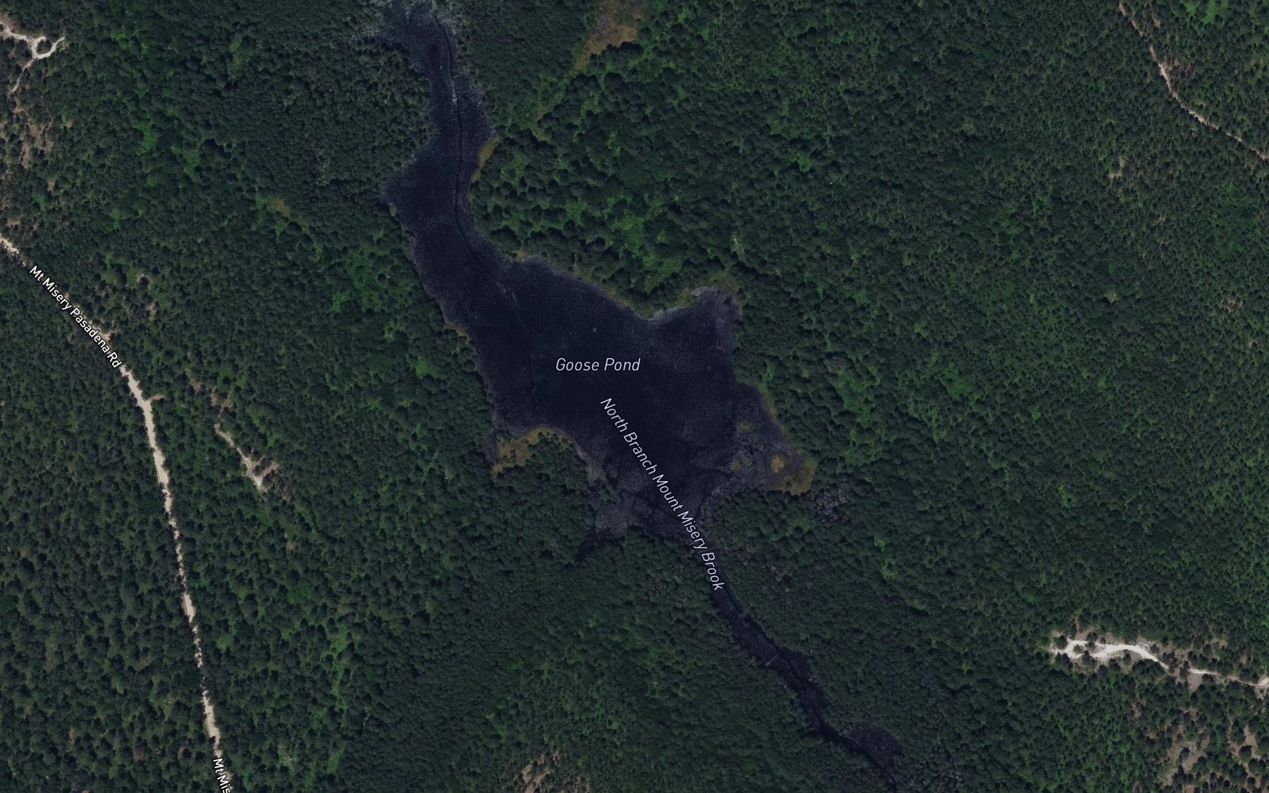 Satellite map of the Goose Pond