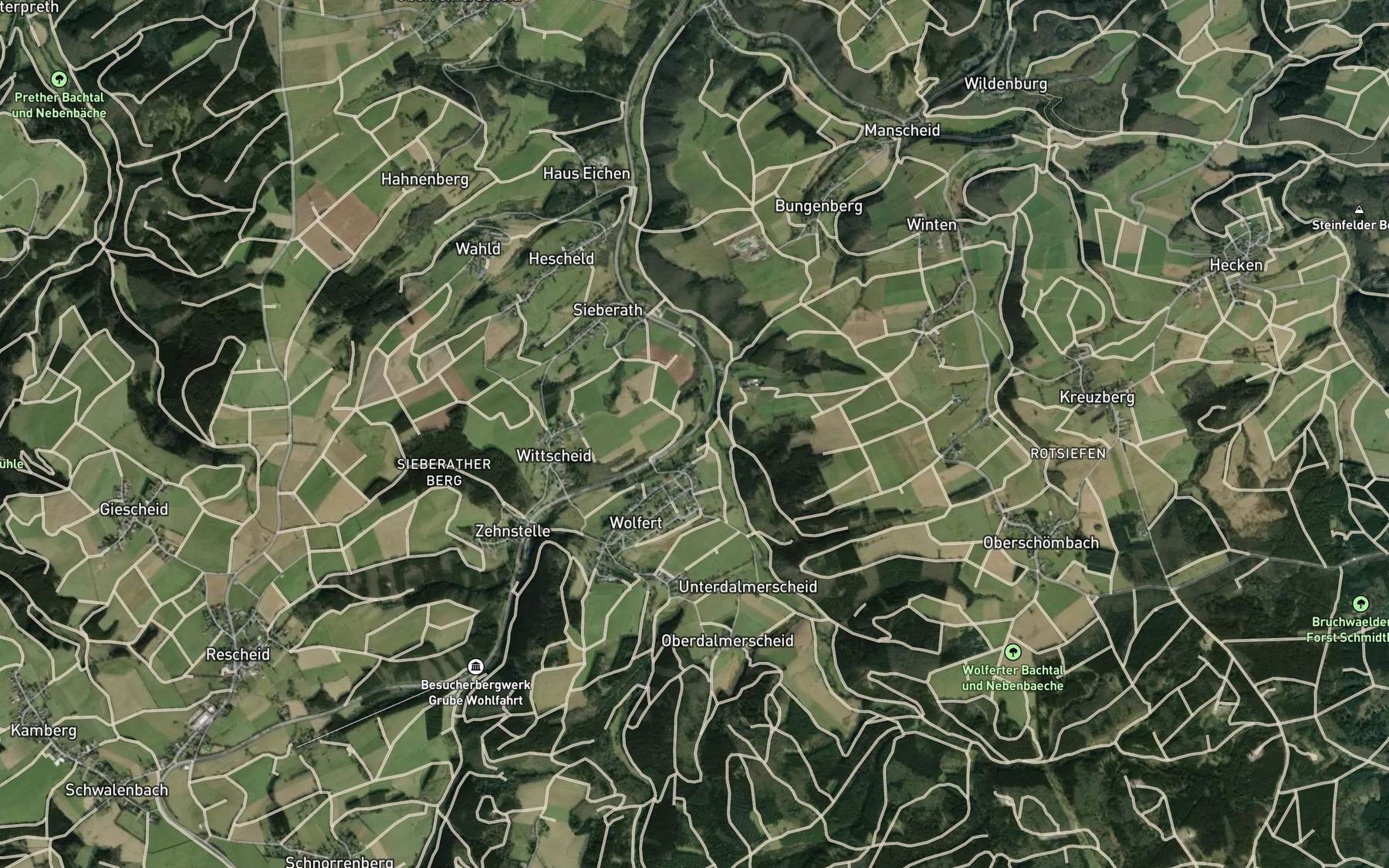 Satellite map of the Bleibach
