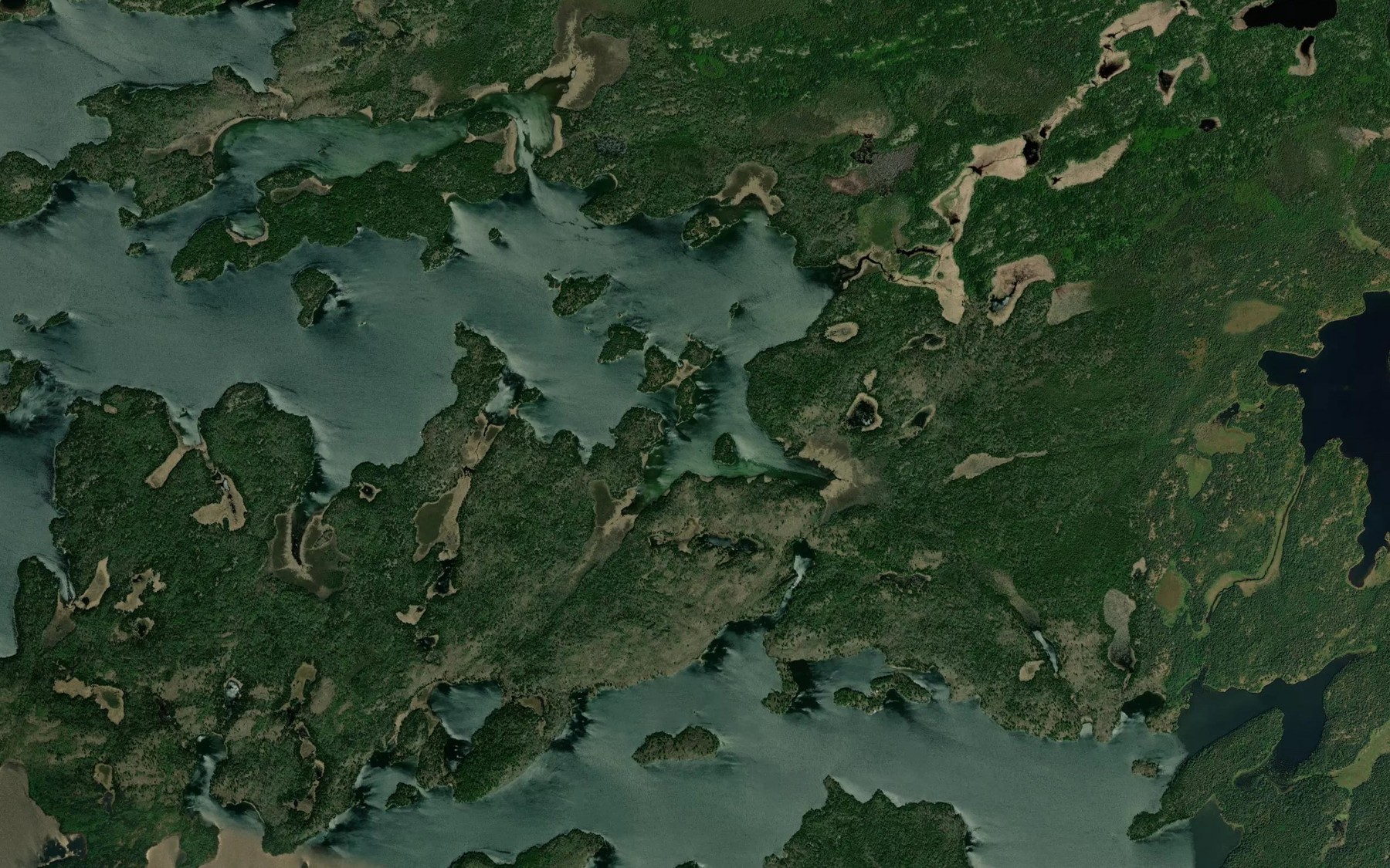 Satellite map of the Carl Bay