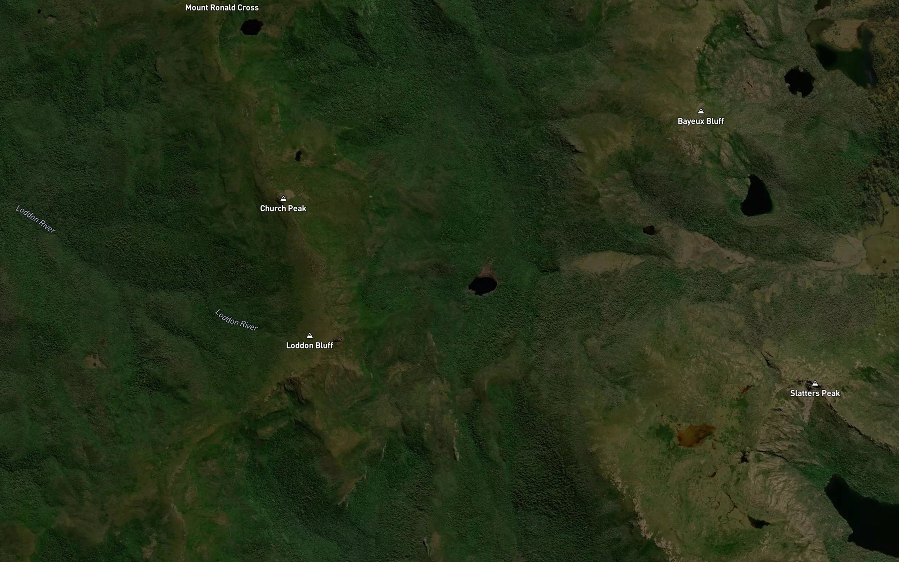 Satellite map of the Surprise Tarn