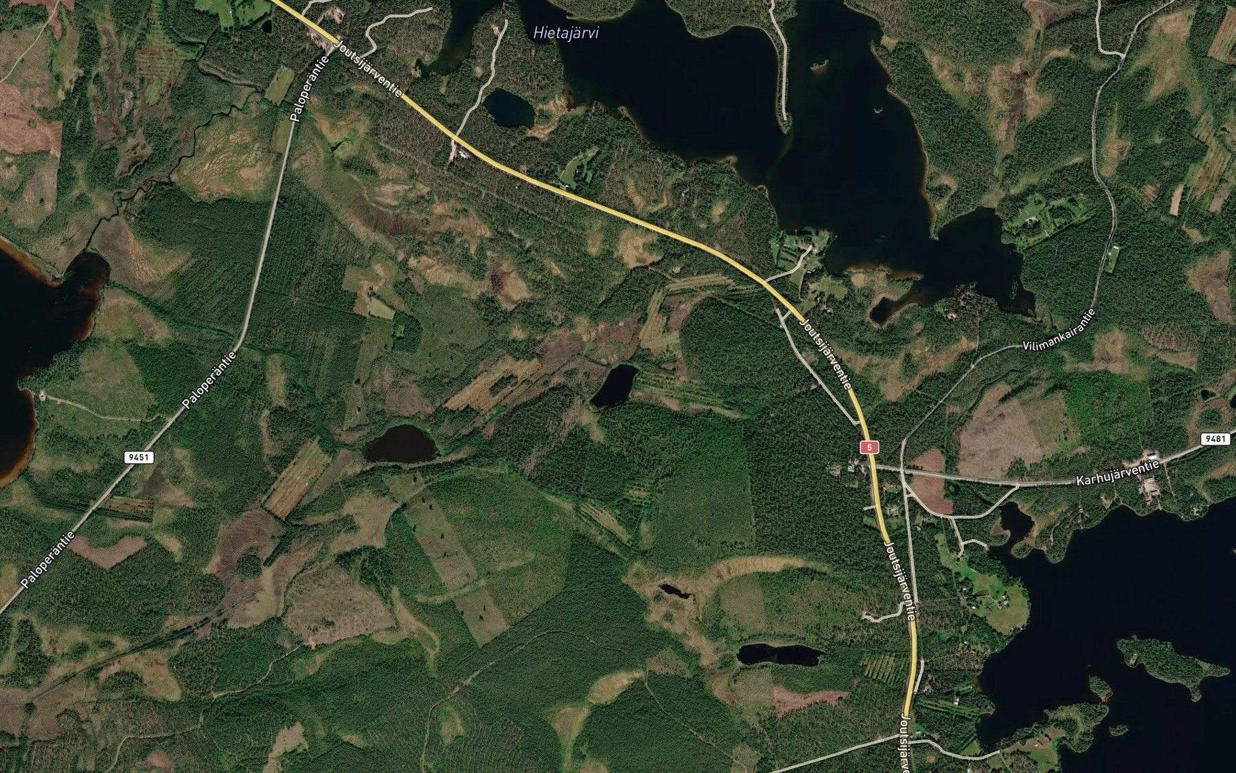 Satellite map of the Ahmalampi