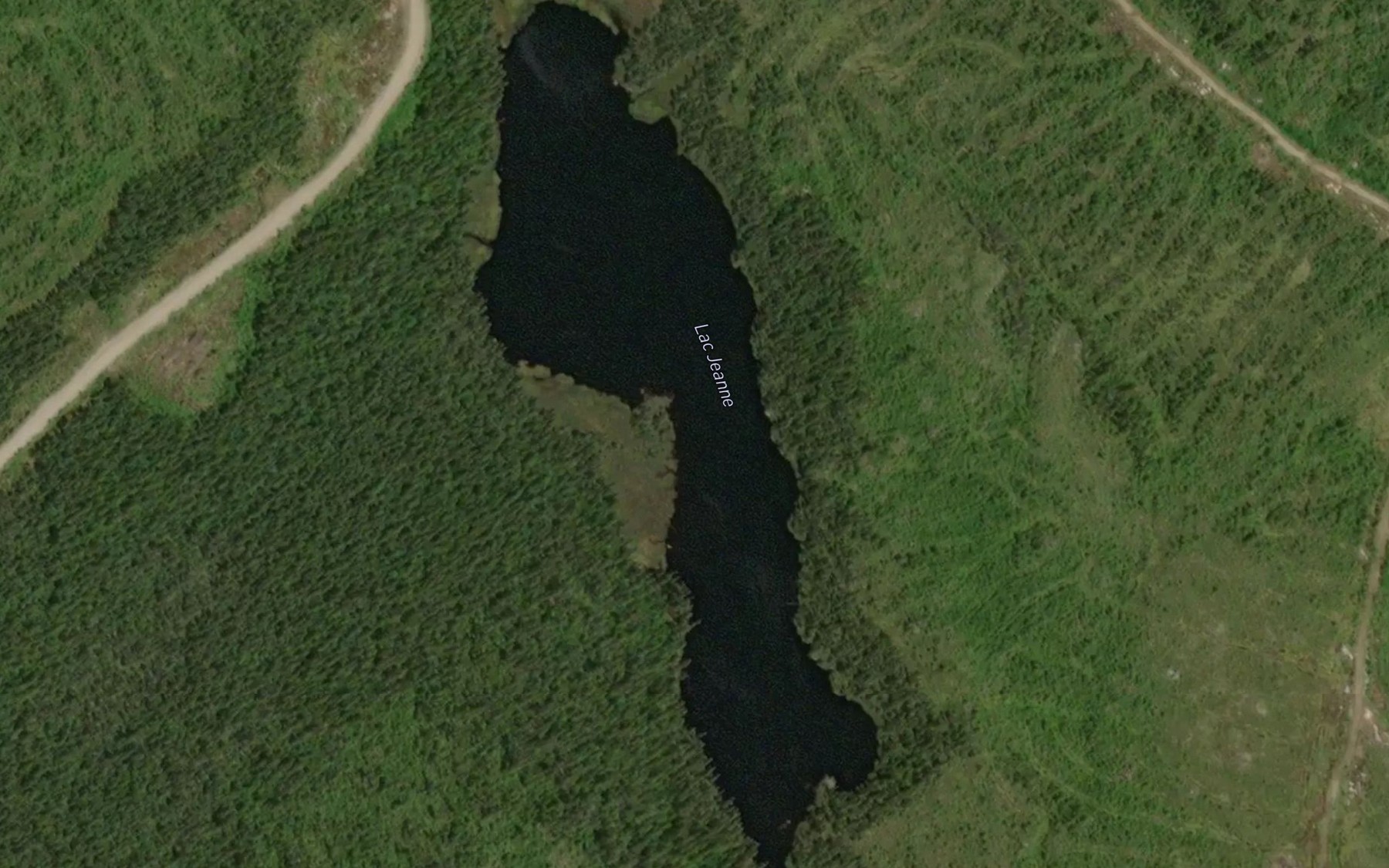 Satellite map of the Lac Jeanne