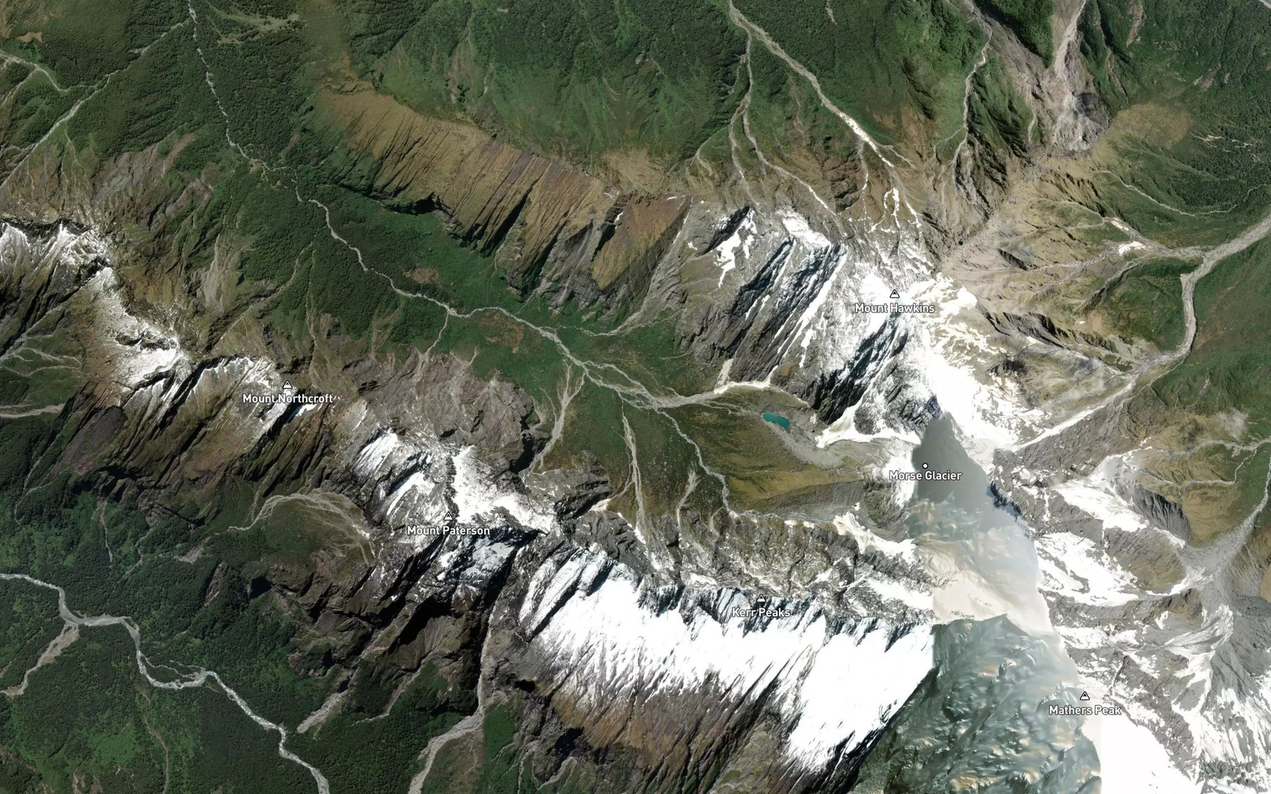 Satellite map of the Morse River