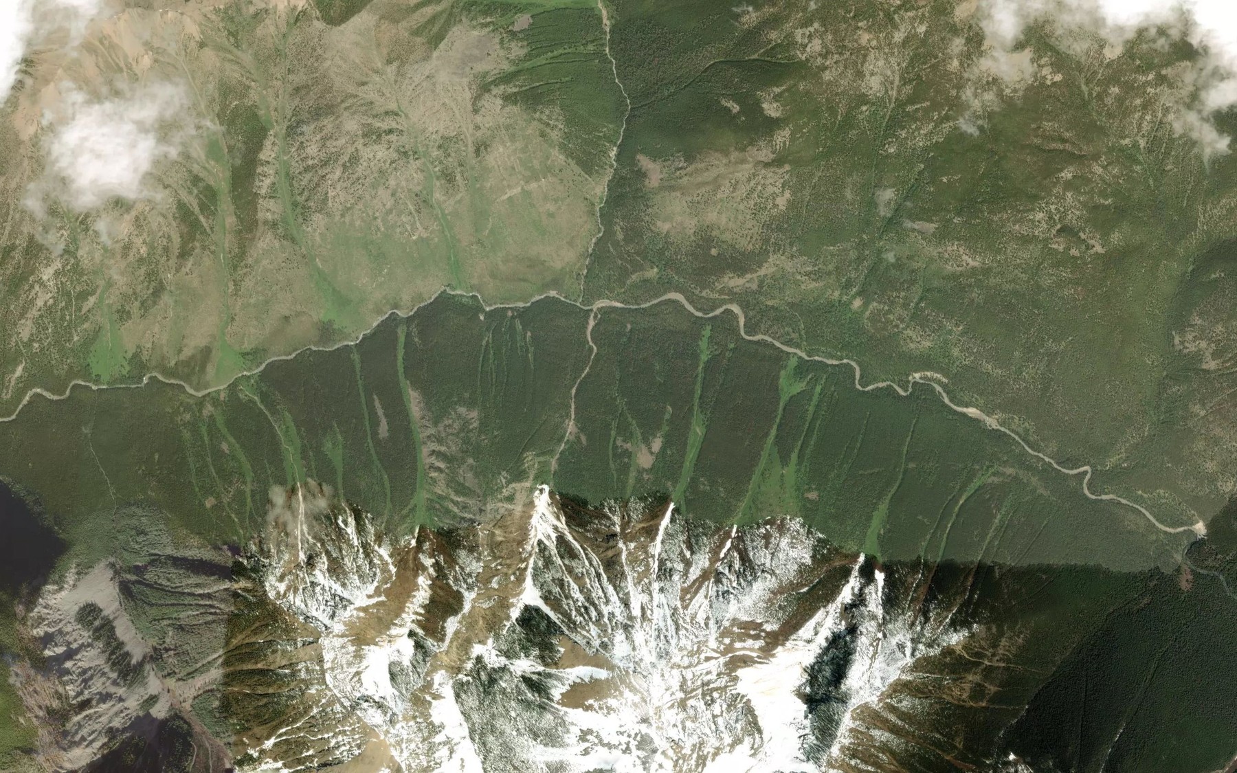 Satellite map of the Ben Abel Creek