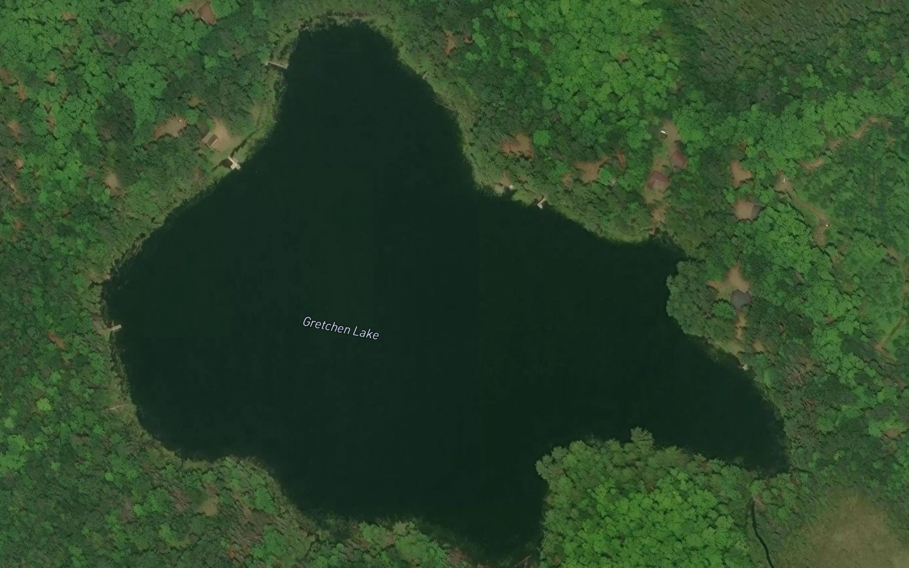 Satellite map of the Gretchen Lake