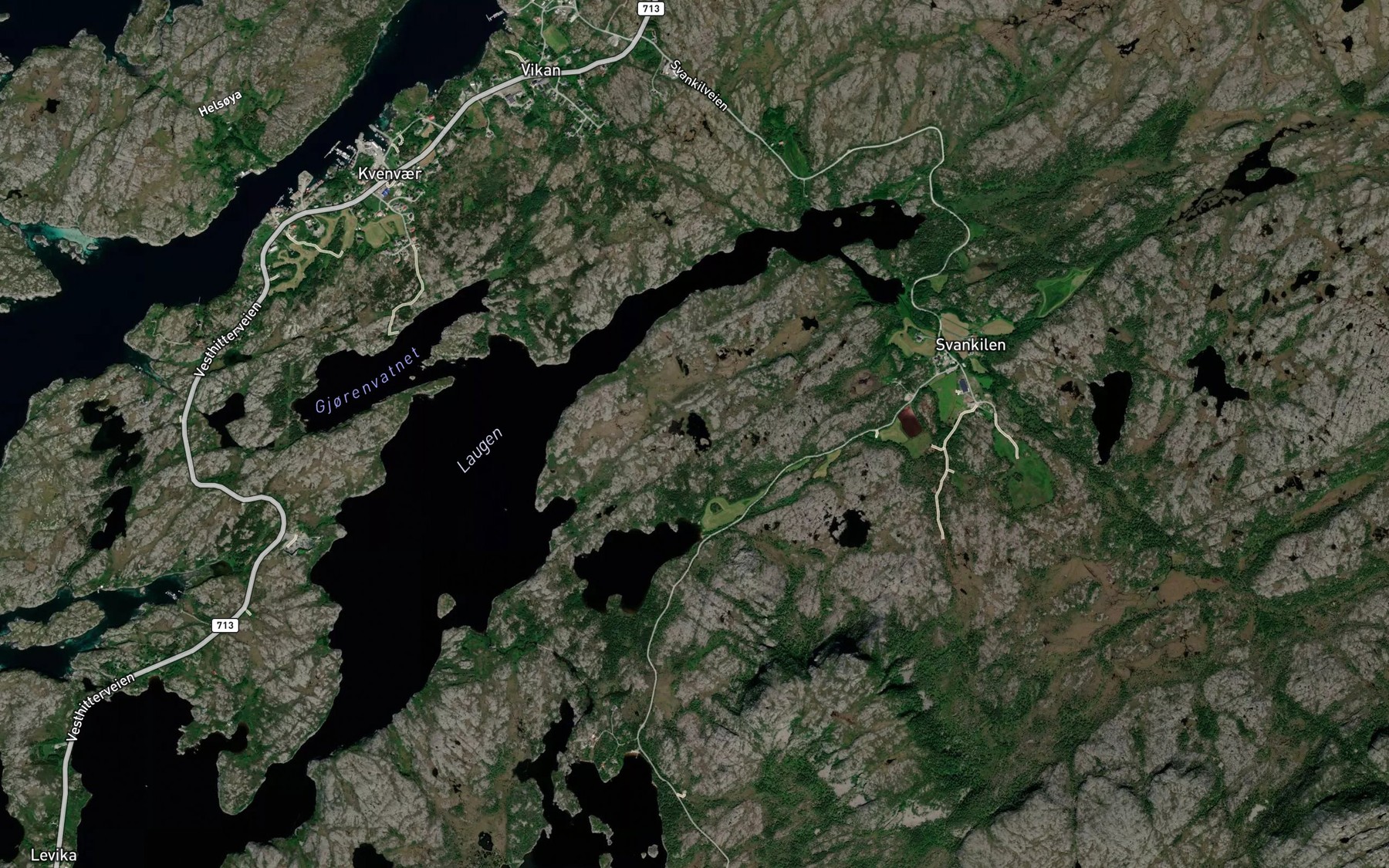 Satellite map of the Totjornan