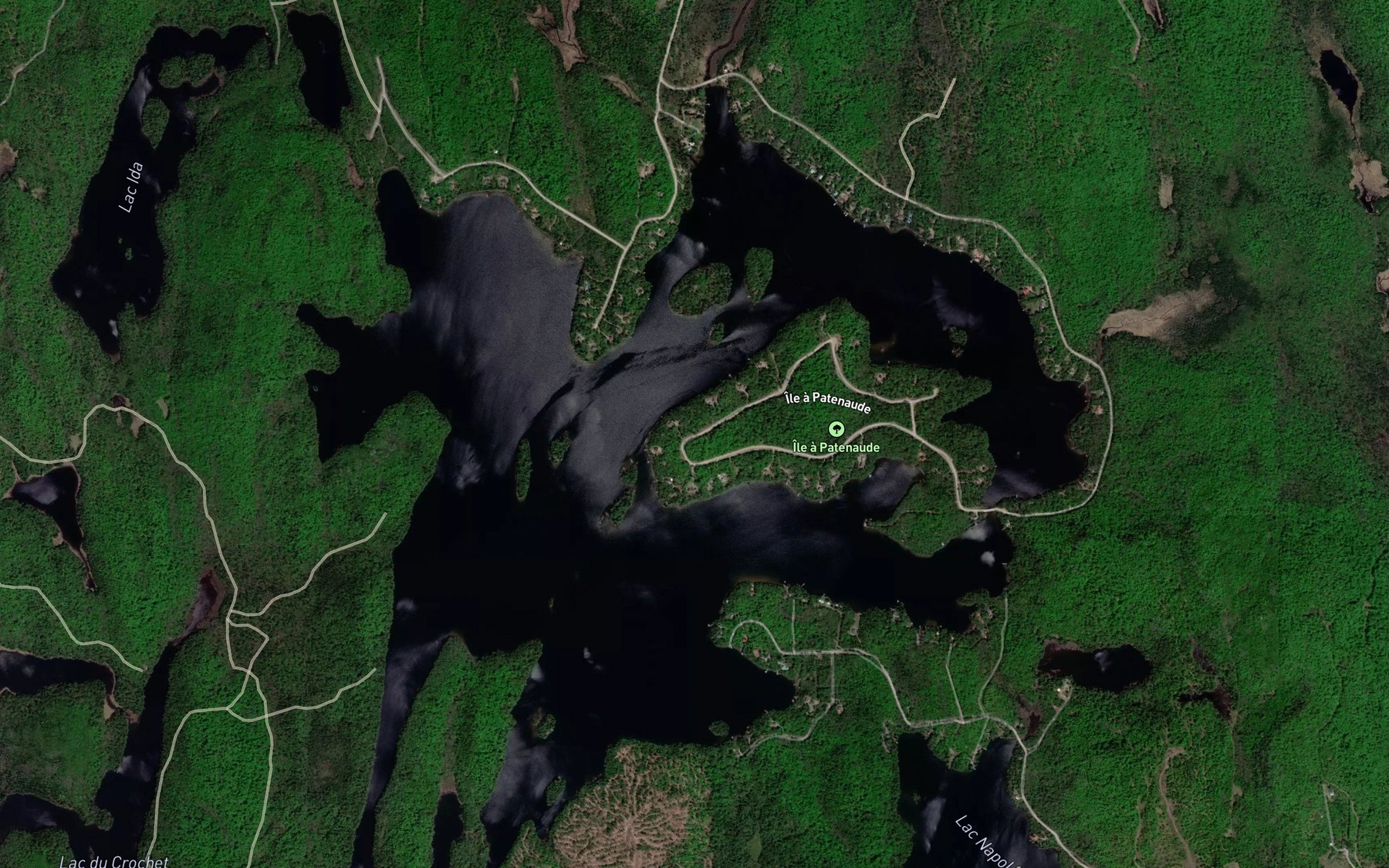 Satellite map of the Lac Lesage