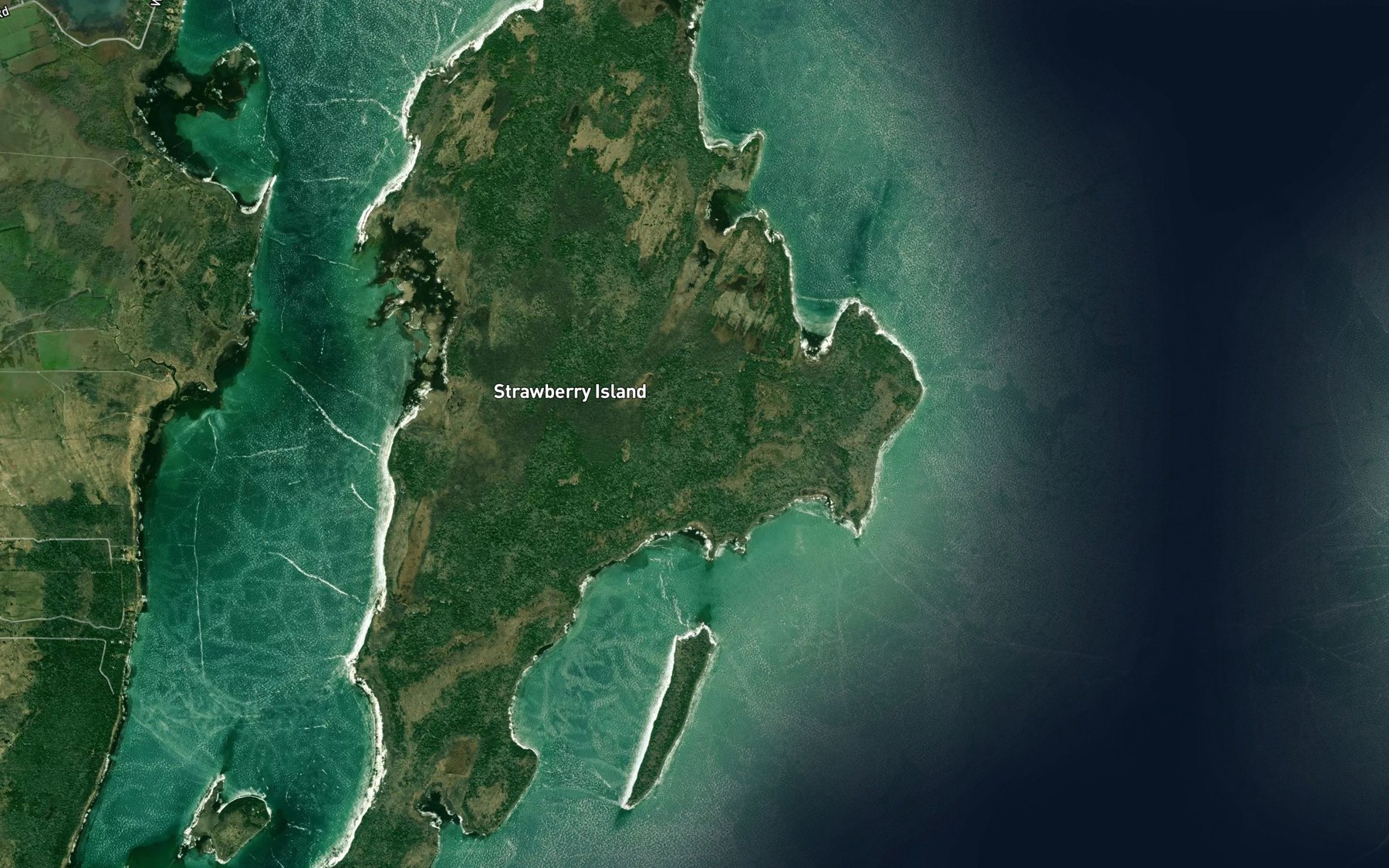 Satellite map of the Bowell Cove