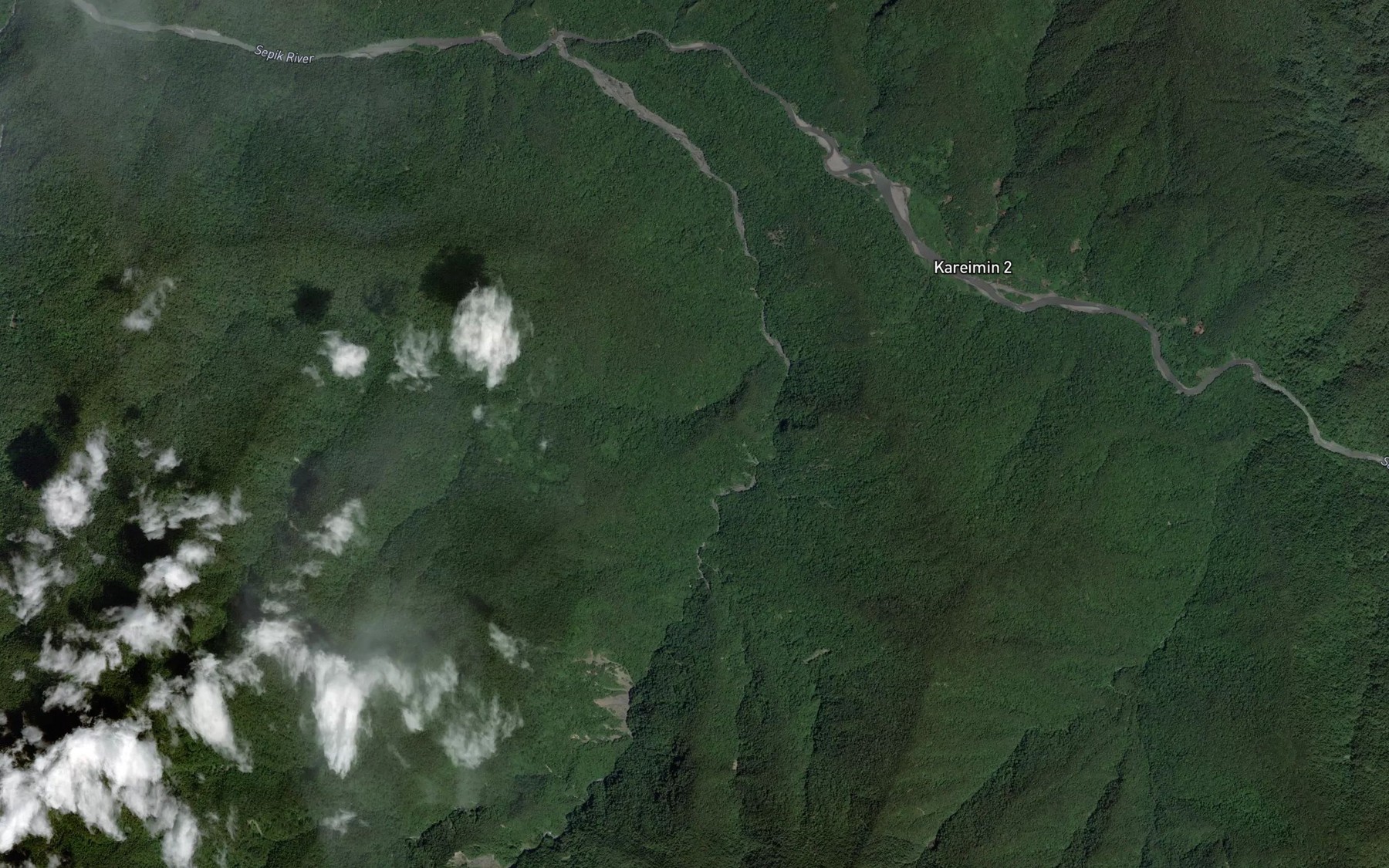 Satellite map of the Casuarina River
