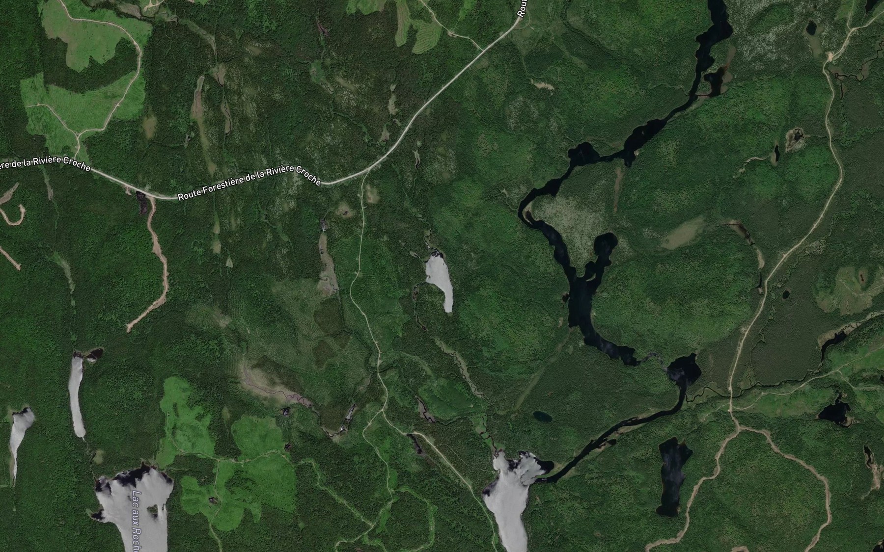 Satellite map of the Lac du Bec-Scie